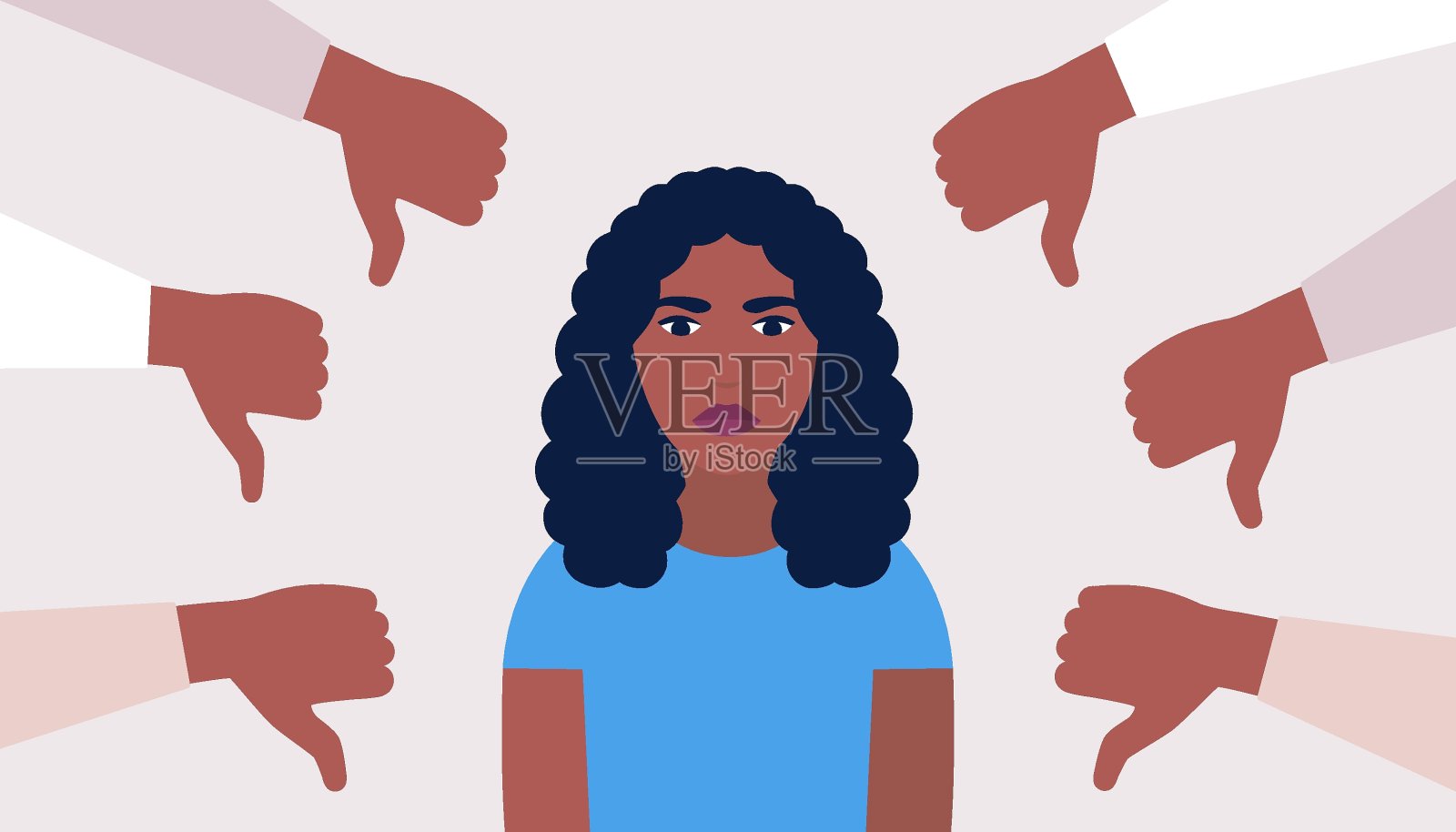 公众反对概念插画图片素材