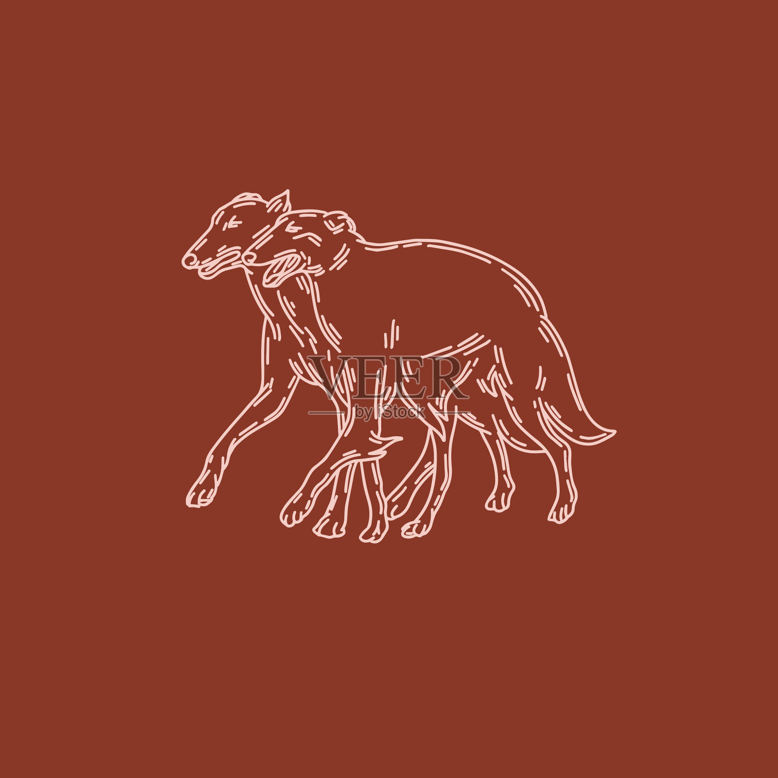 手绘运行俄语插画图片素材