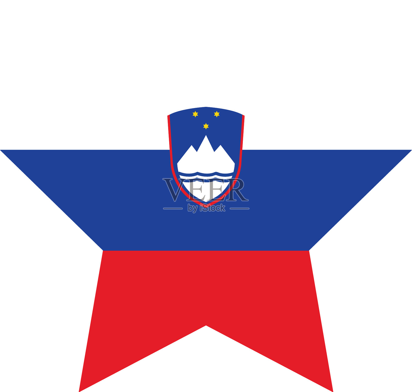 斯洛文尼亚旗星插画图片素材