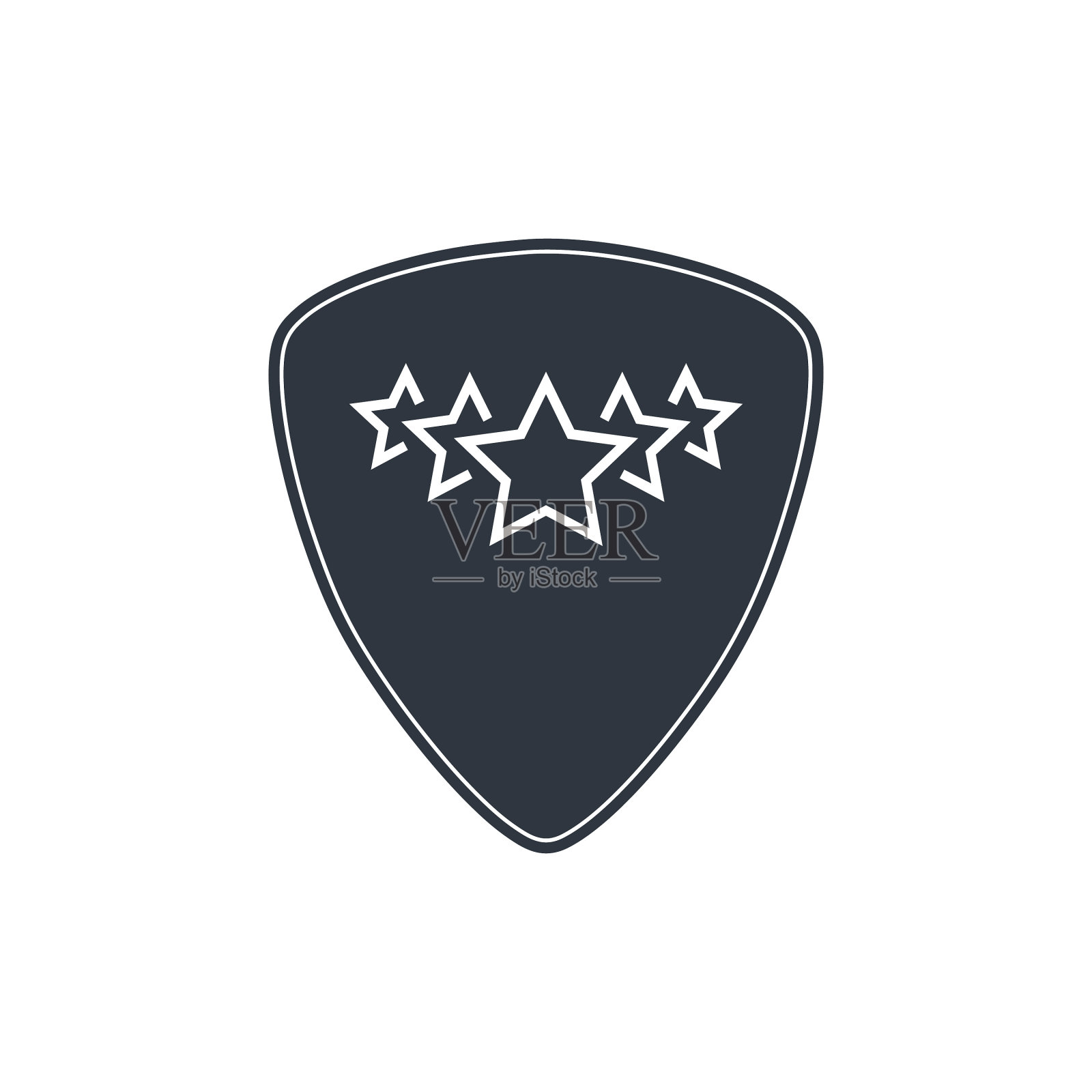 三星级质量等级的安全防护盾设计元素图片