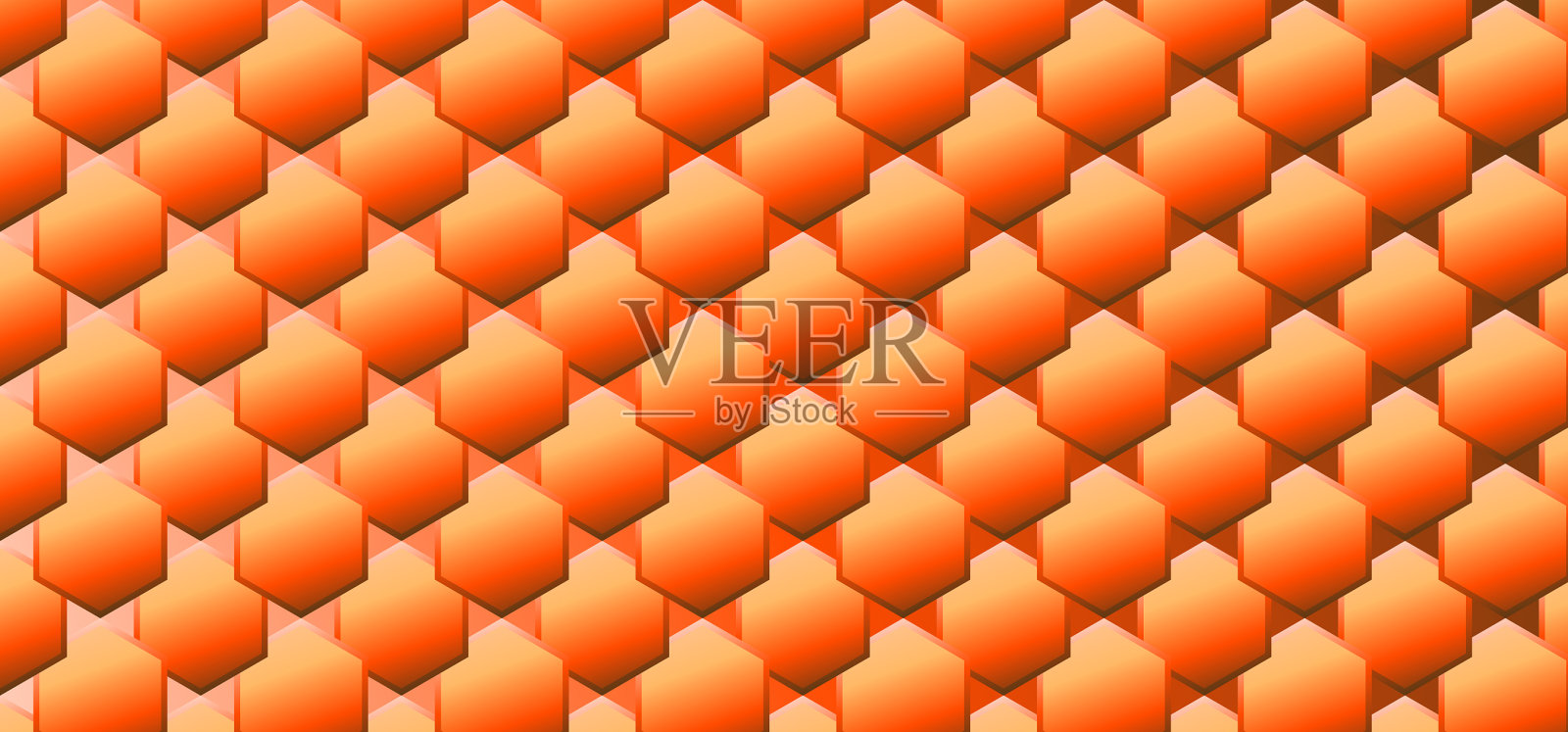 抽象的橙色多边形插画图片素材