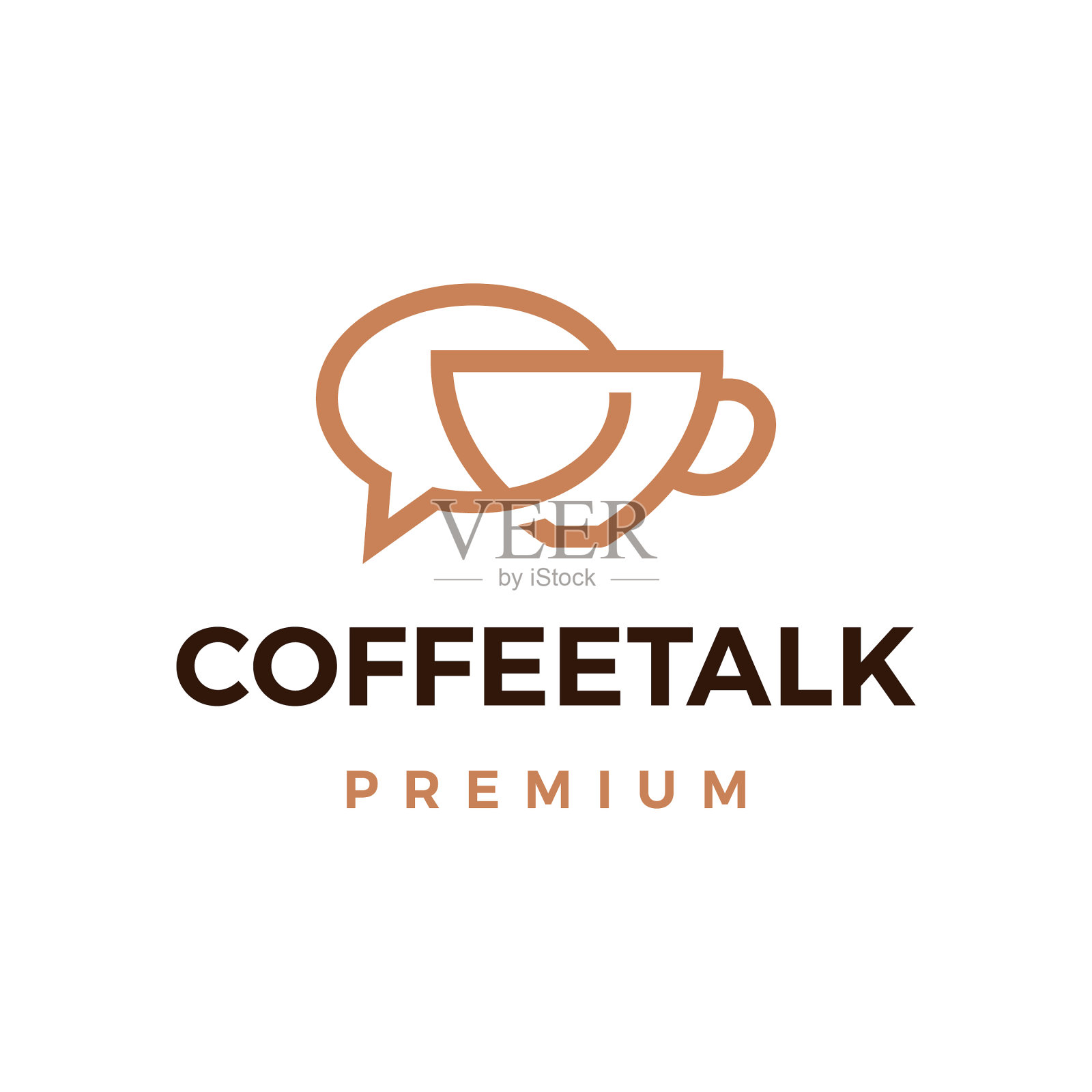 咖啡谈话标志图标插画图片素材