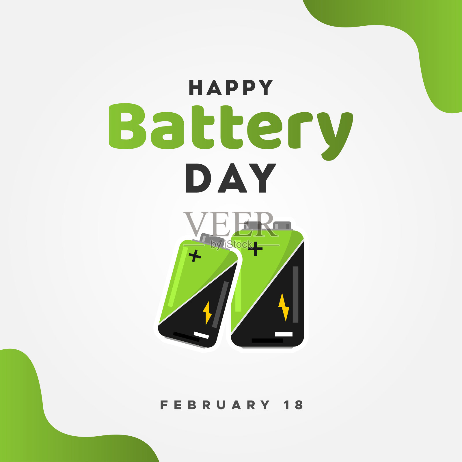 快乐电池日矢量设计模板背景设计元素图片
