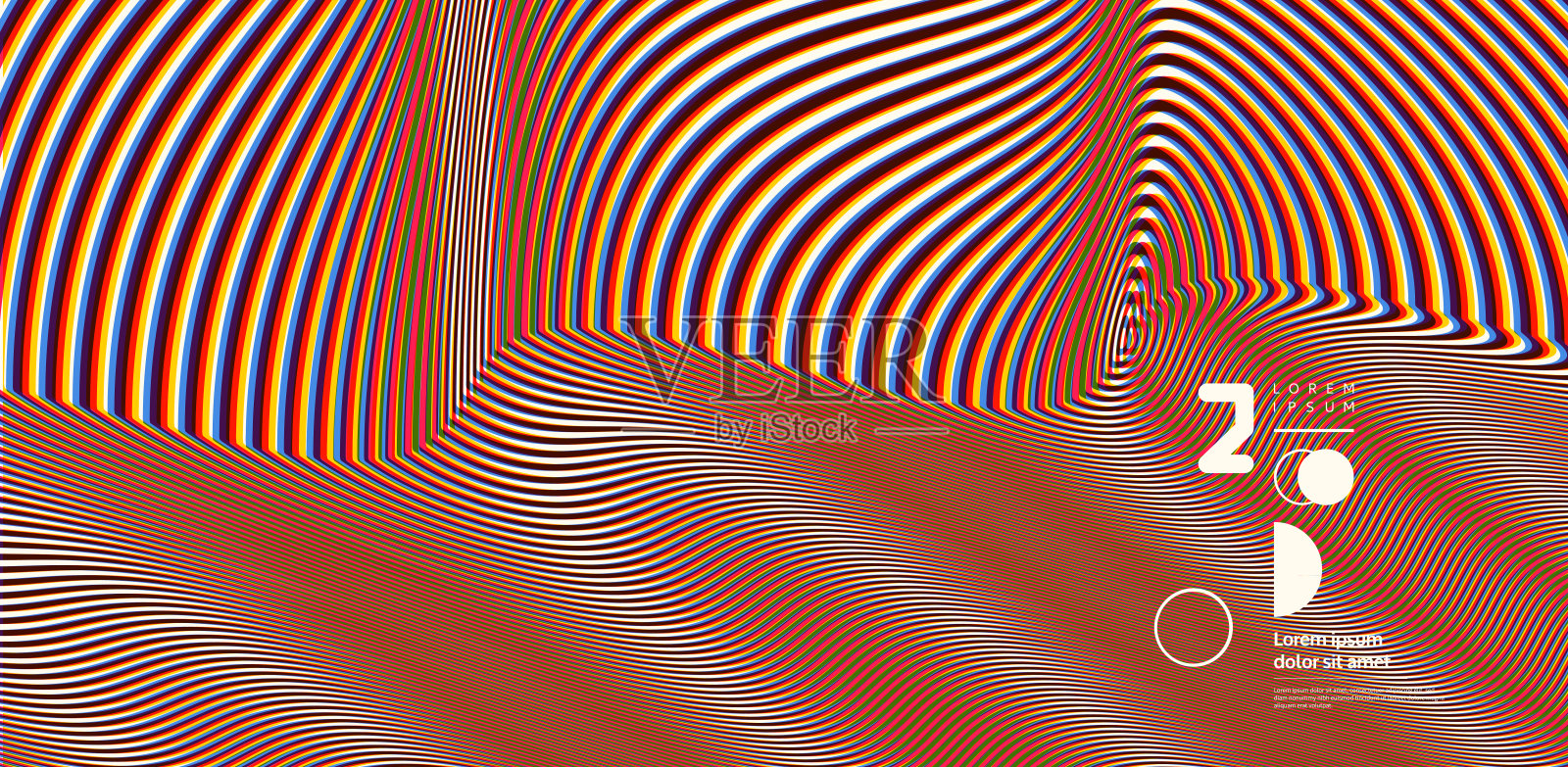 带有光学错觉的图案。抽象条纹背景。3 d矢量插图。插画图片素材