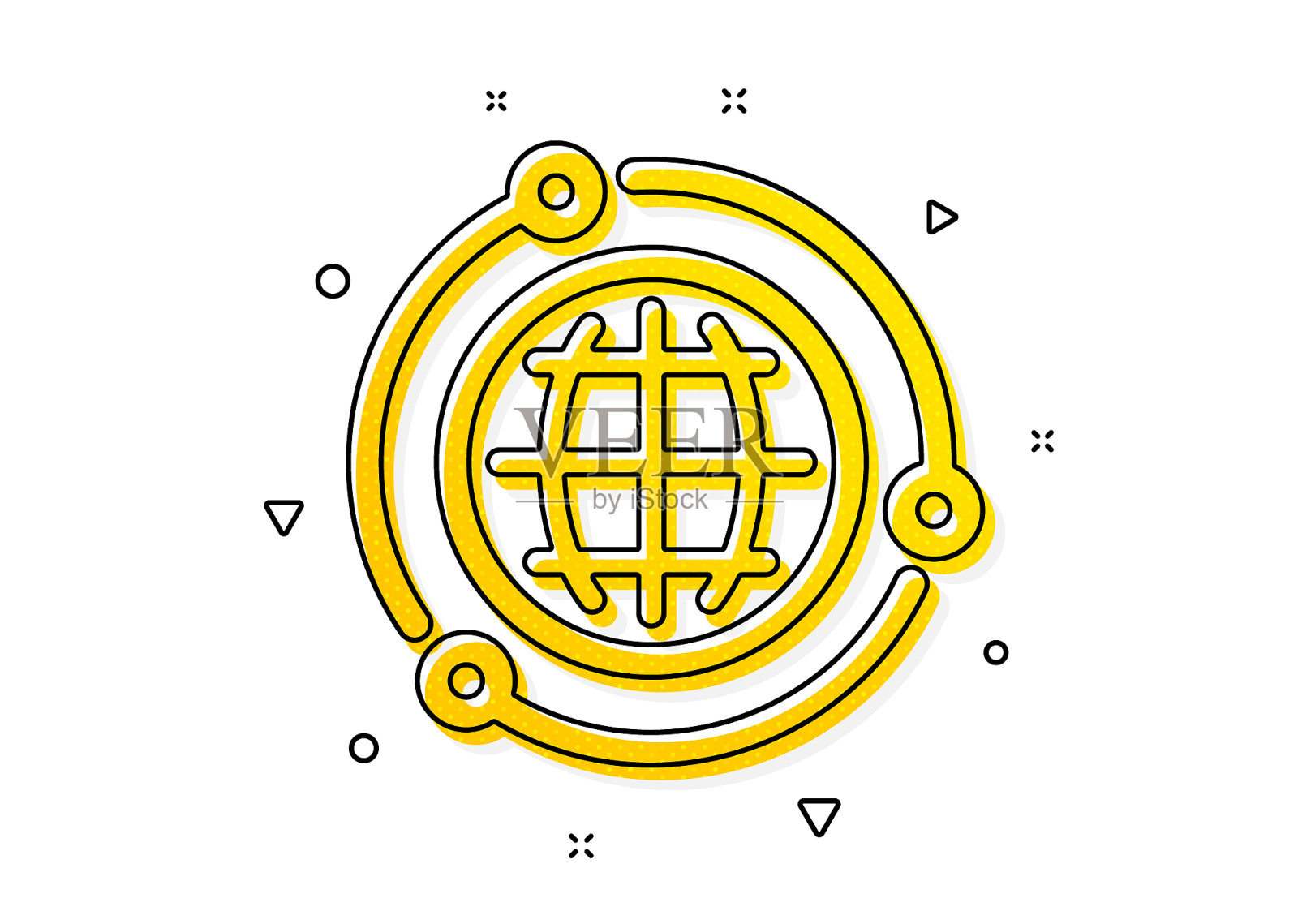 全球标志世界或地球标志图标素材