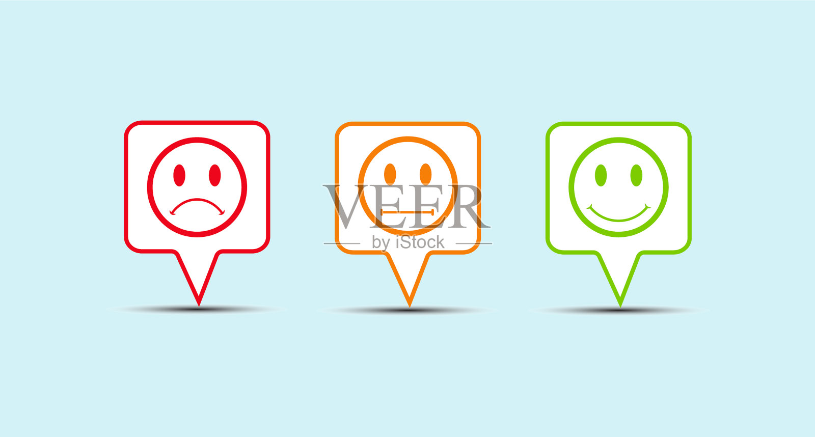 3语音气泡轮廓-问题齿轮和图标素材