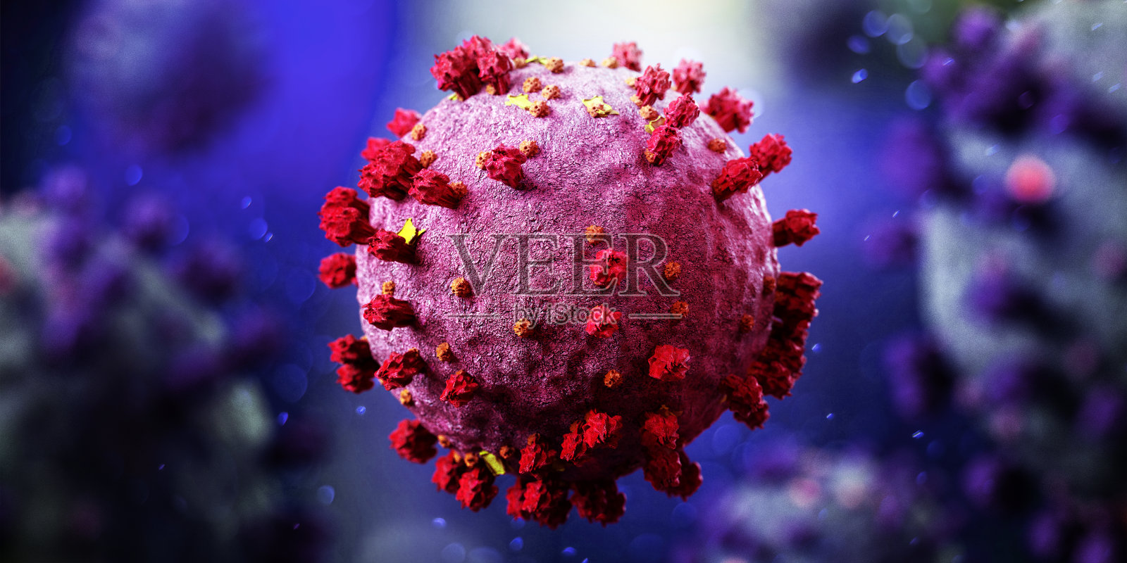 冠状病毒Covid-19背景- 3d渲染照片摄影图片