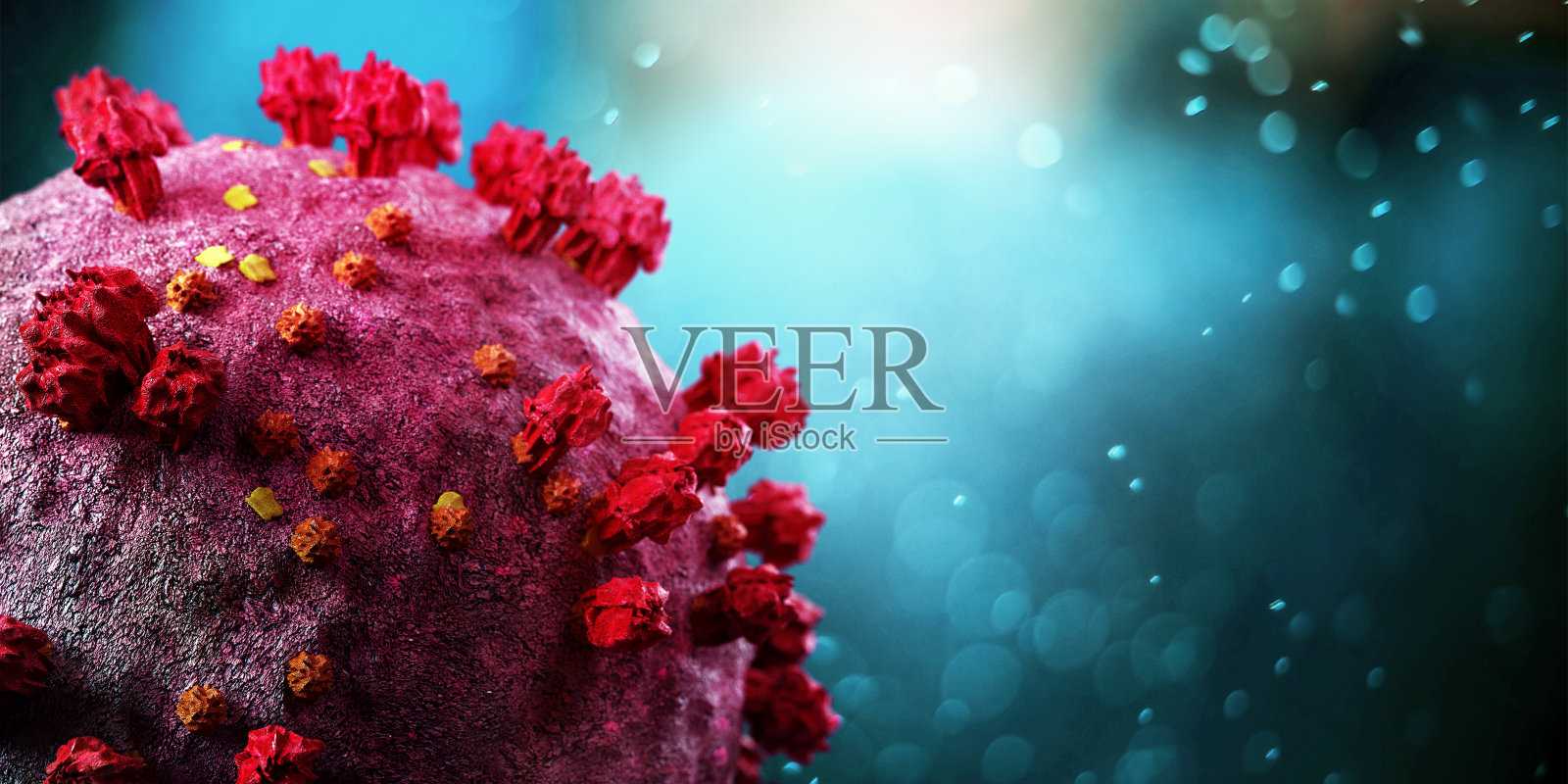 冠状病毒Covid-19背景- 3d渲染照片摄影图片