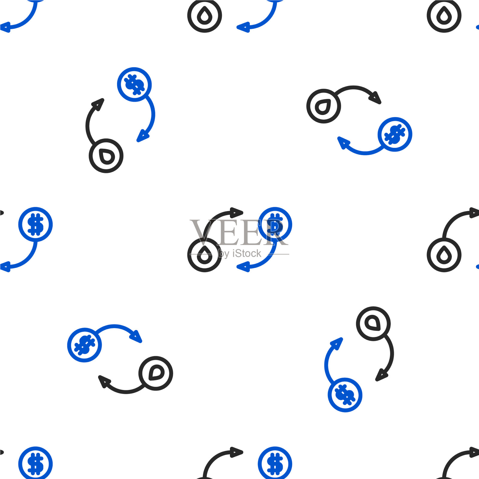 线路换油换水转换图标插画图片素材