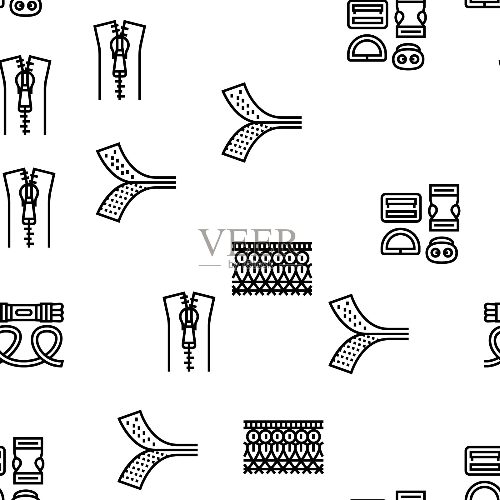 服装店销售矢量无缝图案插画图片素材