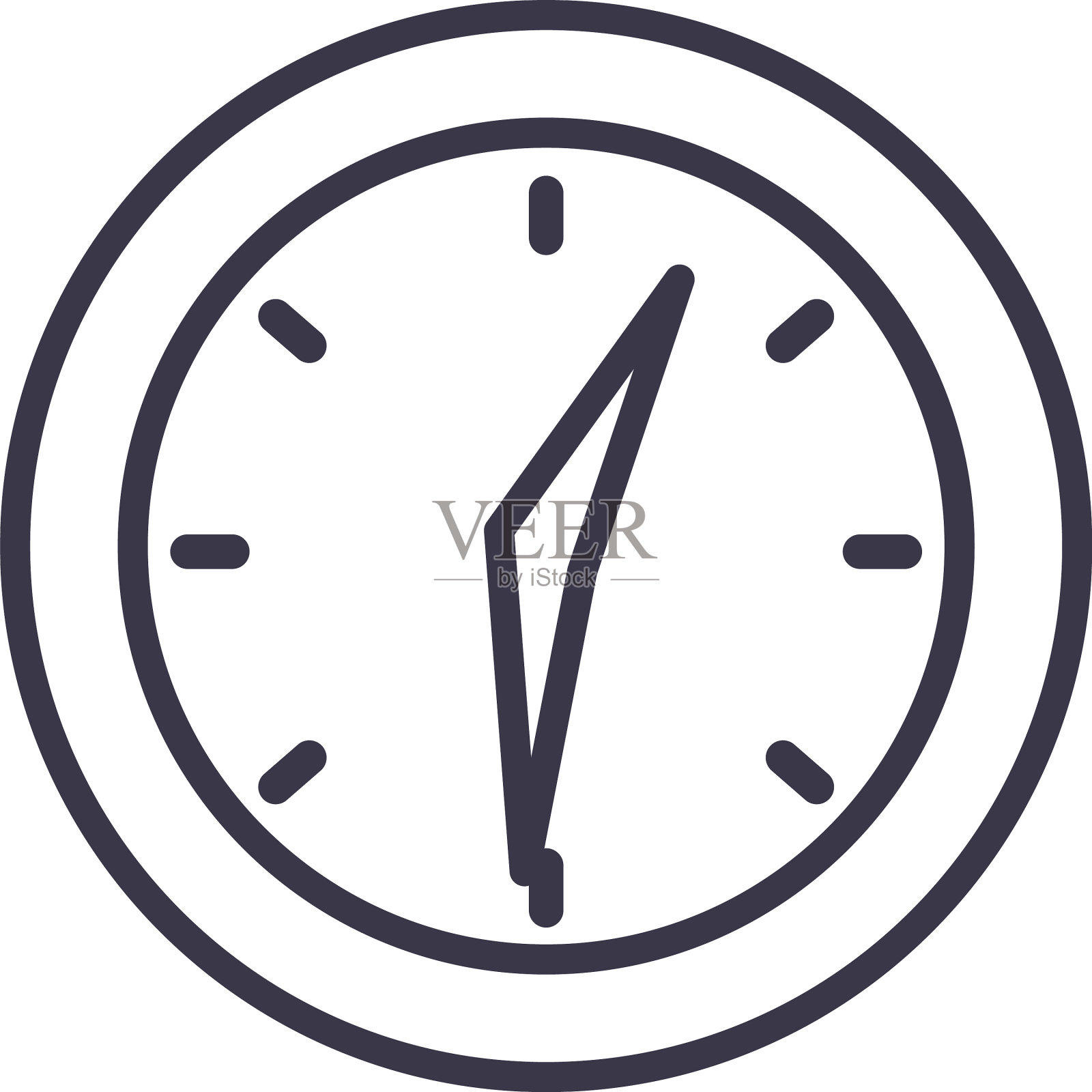 时钟线条风格图标设计设计元素图片