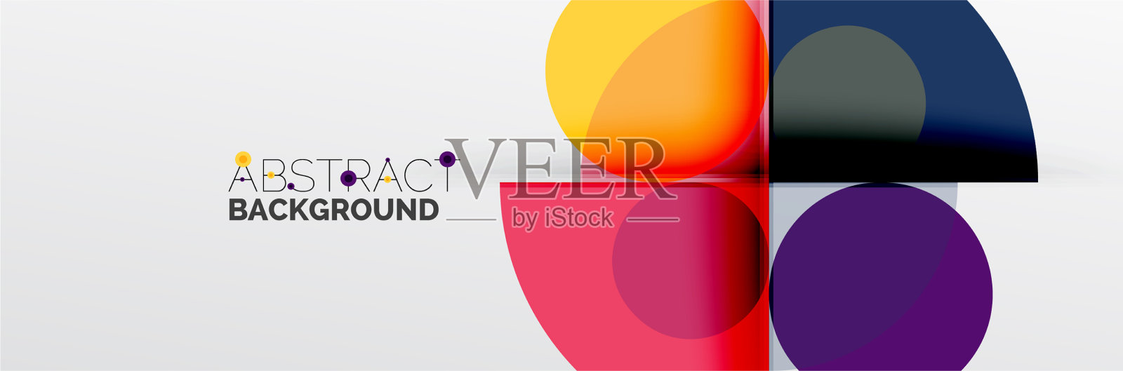 明亮的颜色圆圈抽象圆形的形状和插画图片素材