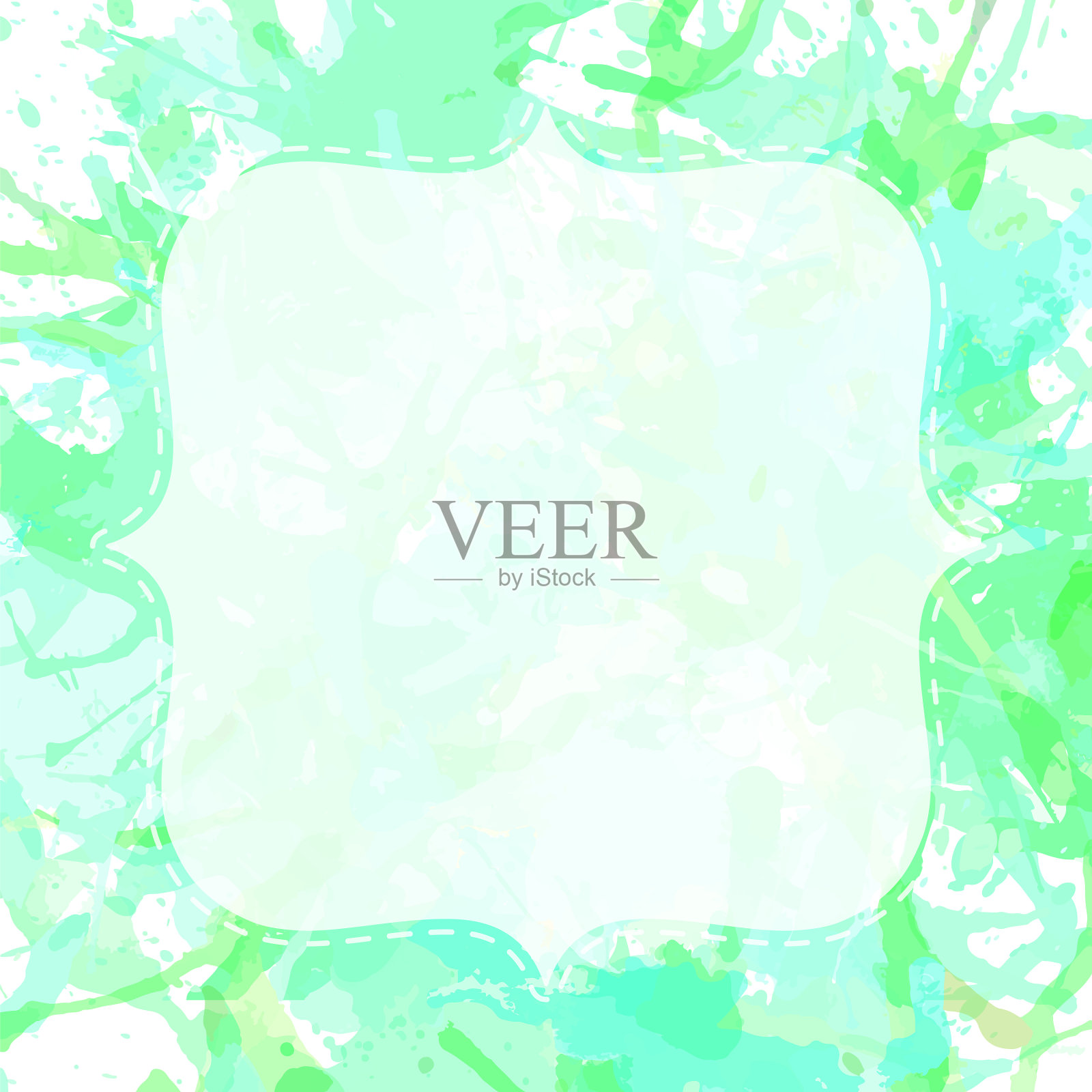 白色框架上的艺术涂料飞溅插画图片素材