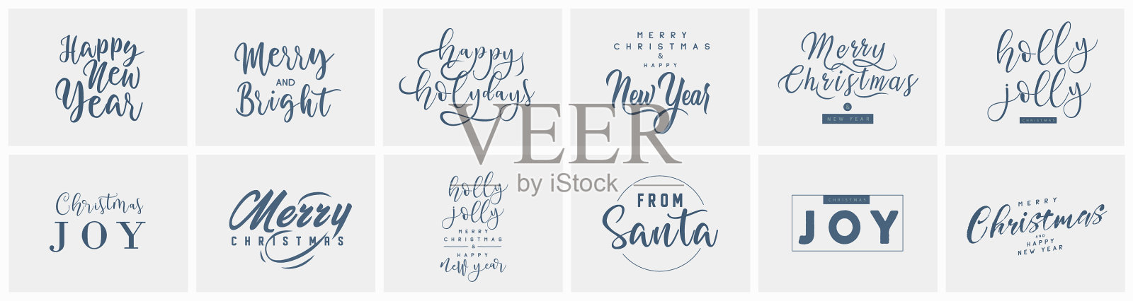 圣诞快乐,恭贺新禧插画图片素材