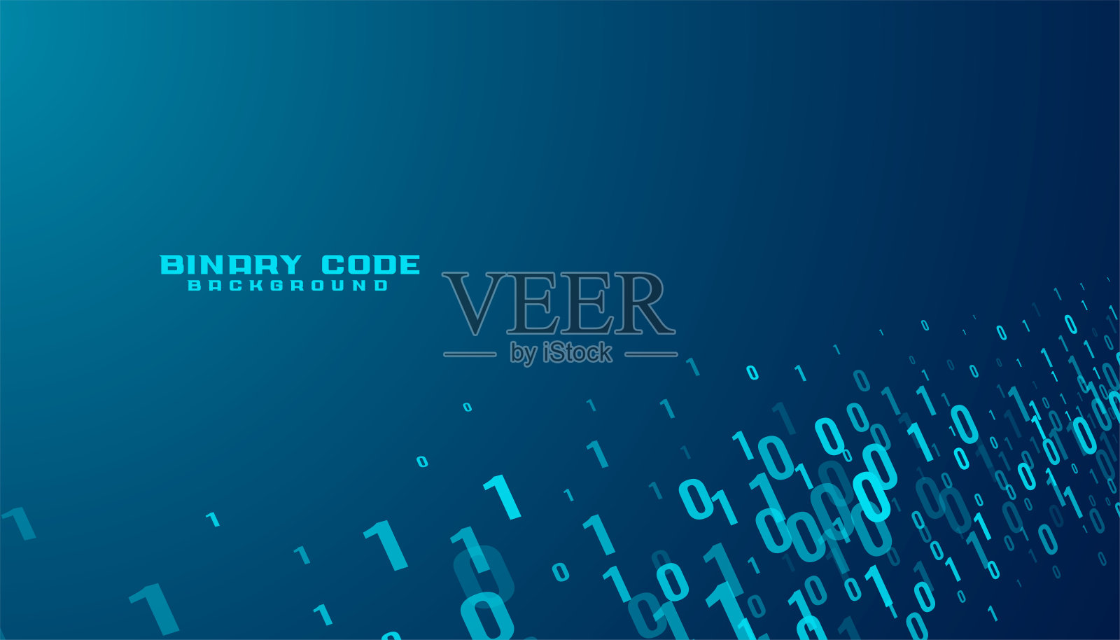 二进制码数字数据流技术背景插画图片素材