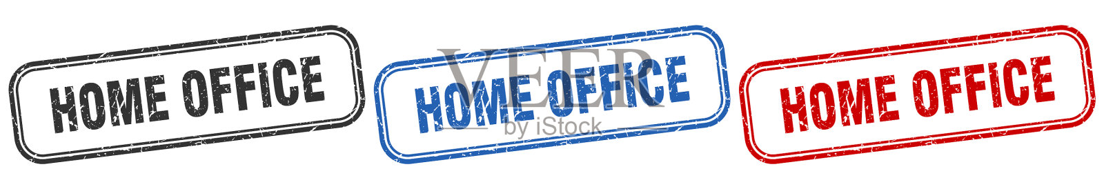 居家办公广场隔离标志设置居家办公插画图片素材