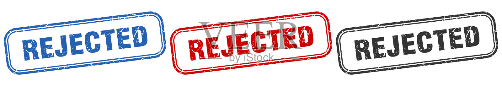 不合格正方形隔离标志集不合格印章插画图片素材