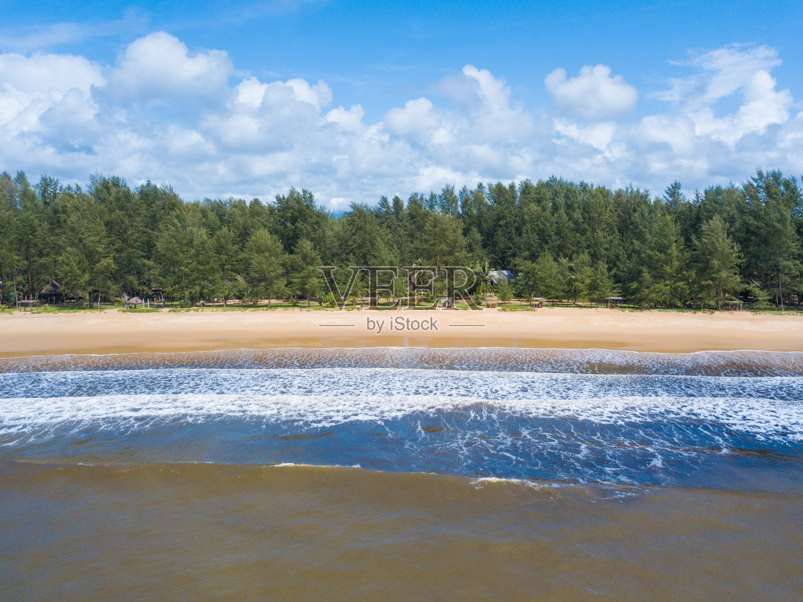 Phra Thong岛海滩鸟瞰图照片摄影图片