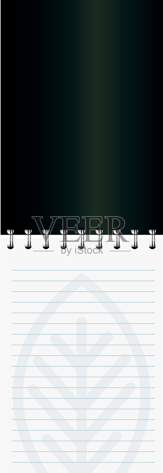 笔记本打开模型与标志绿色公司插画图片素材