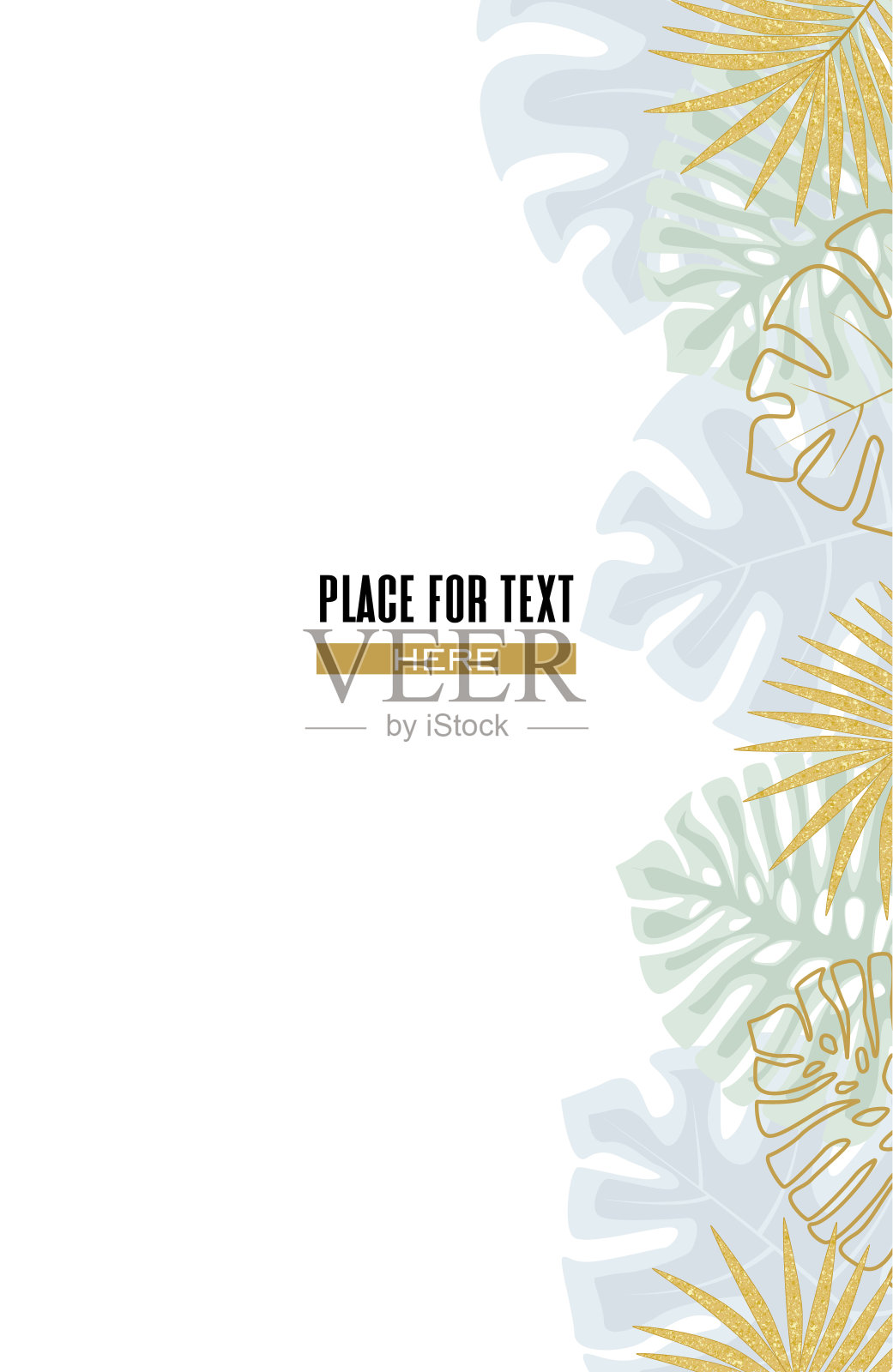 用棕榈叶装饰插画图片素材