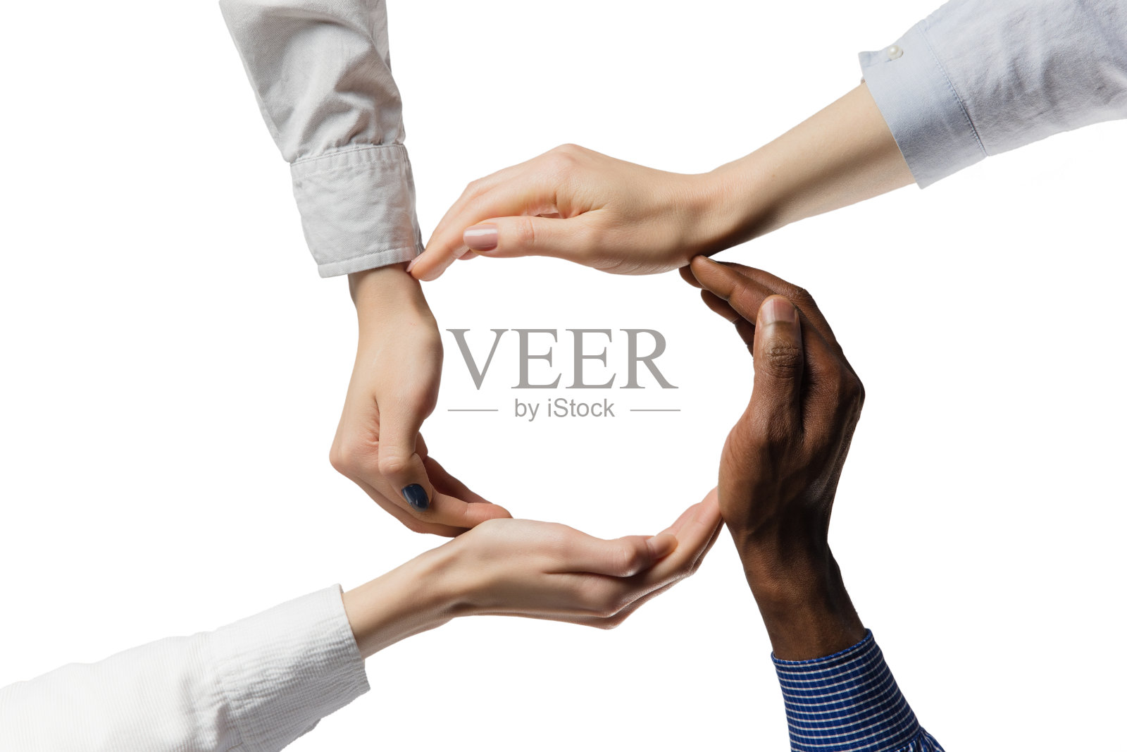 一群人、商人团结在一起。照片摄影图片