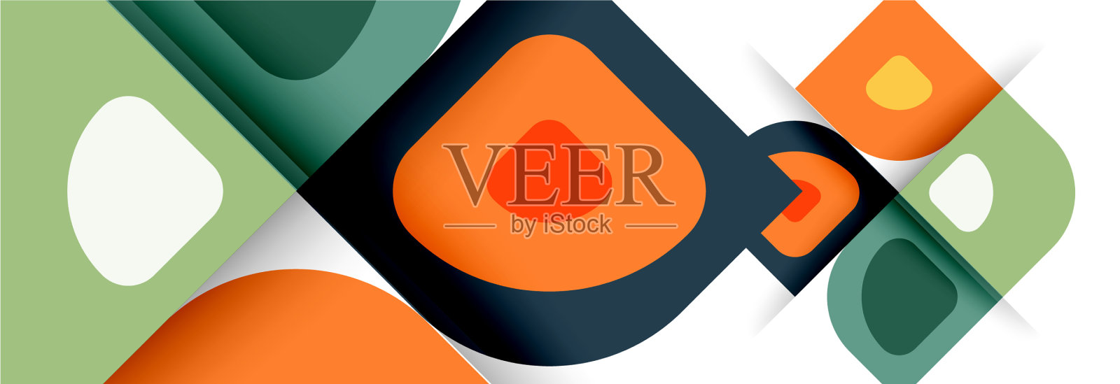 集现代几何抽象插画图片素材