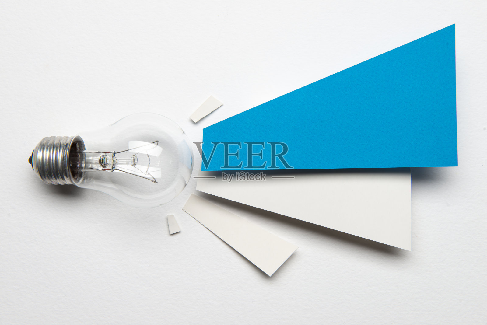 灯泡和文件照片摄影图片