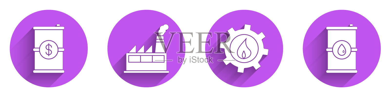 以美元设桶油工业厂图标素材