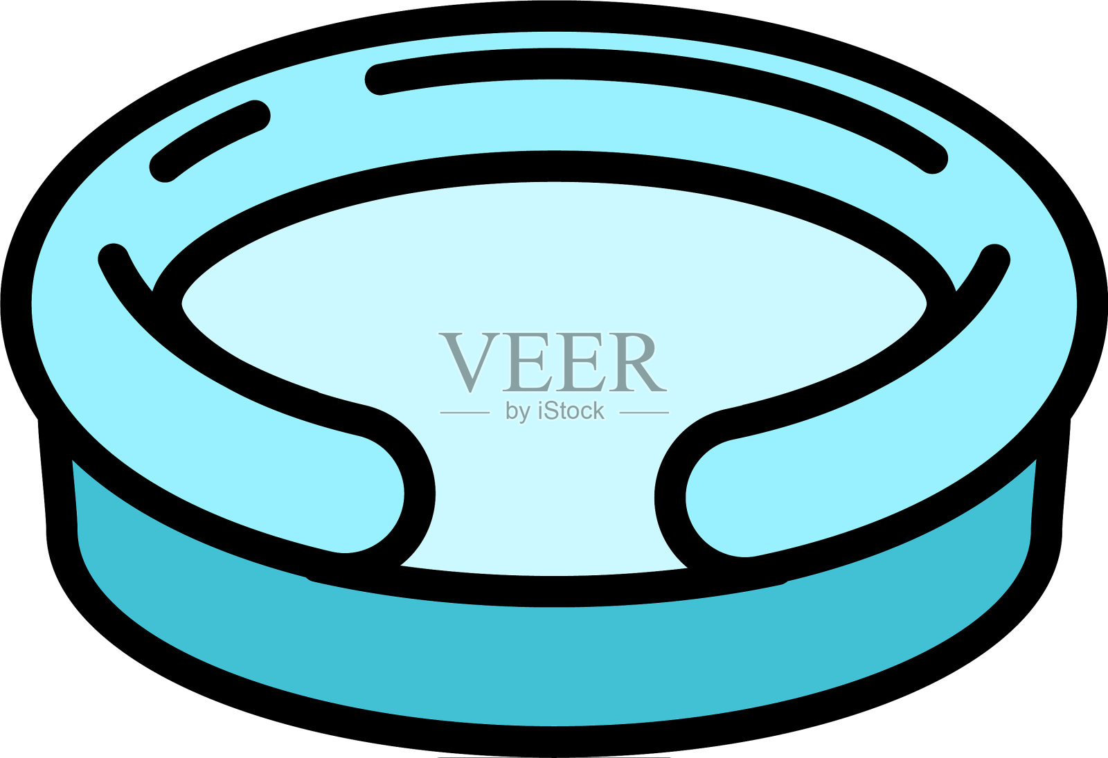 宠物小狗睡觉的地方图标轮廓风格设计元素图片