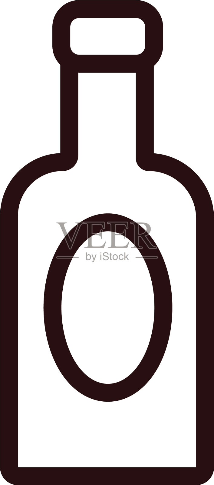 啤酒瓶饮料线条造型图标设计元素图片