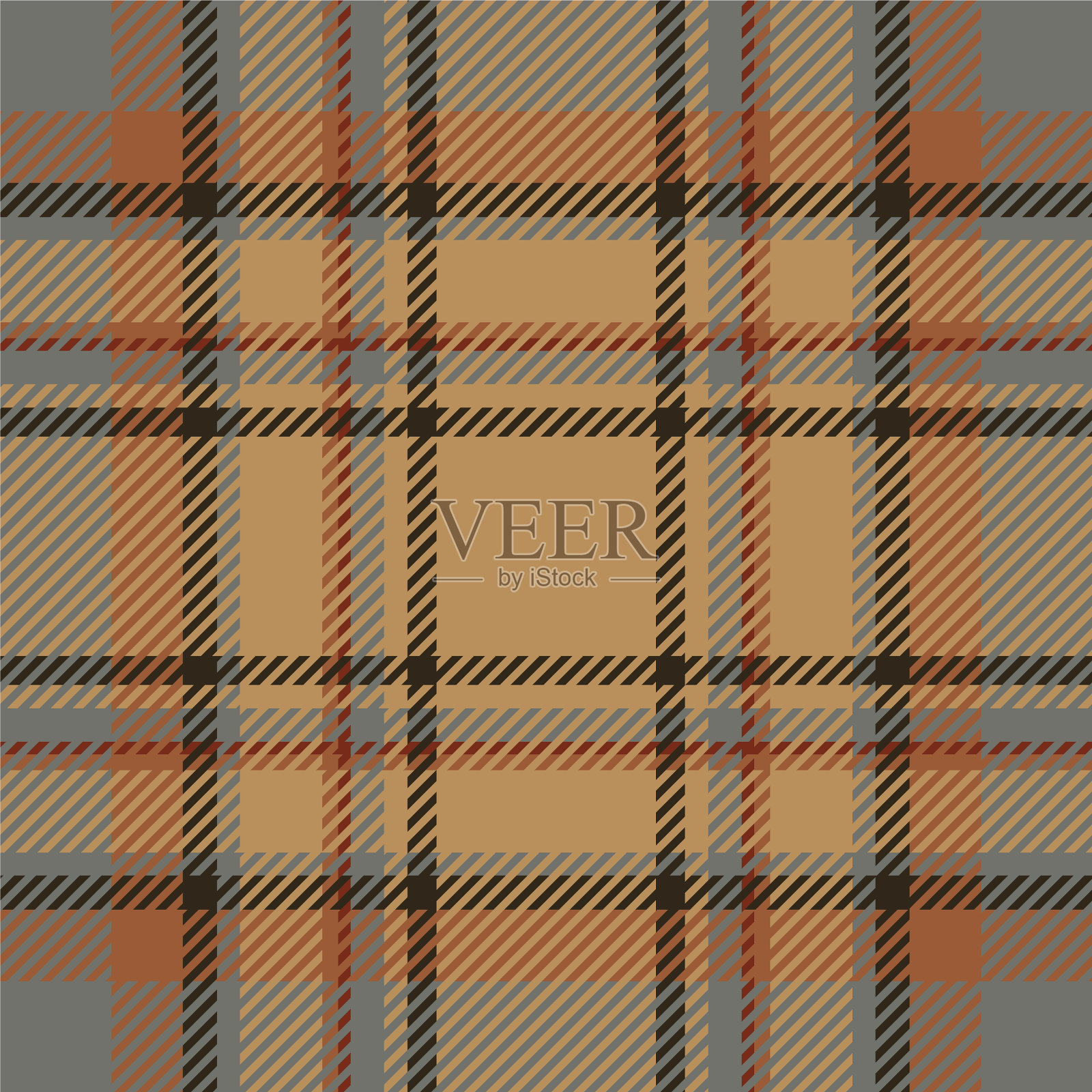 苏格兰格子无缝格子图案复古插画图片素材