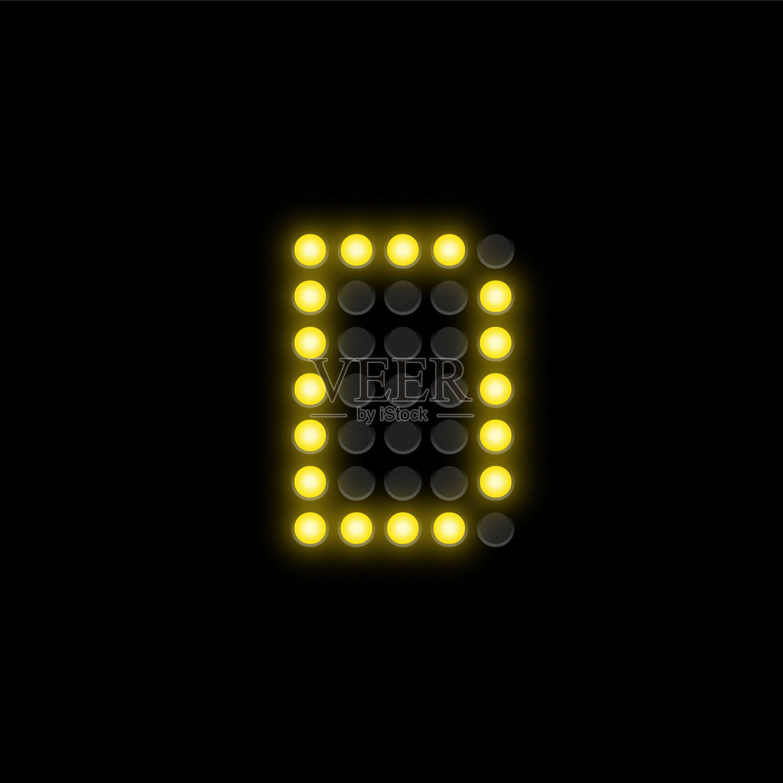 现实的数字记分牌字符,矢量插图插画图片素材