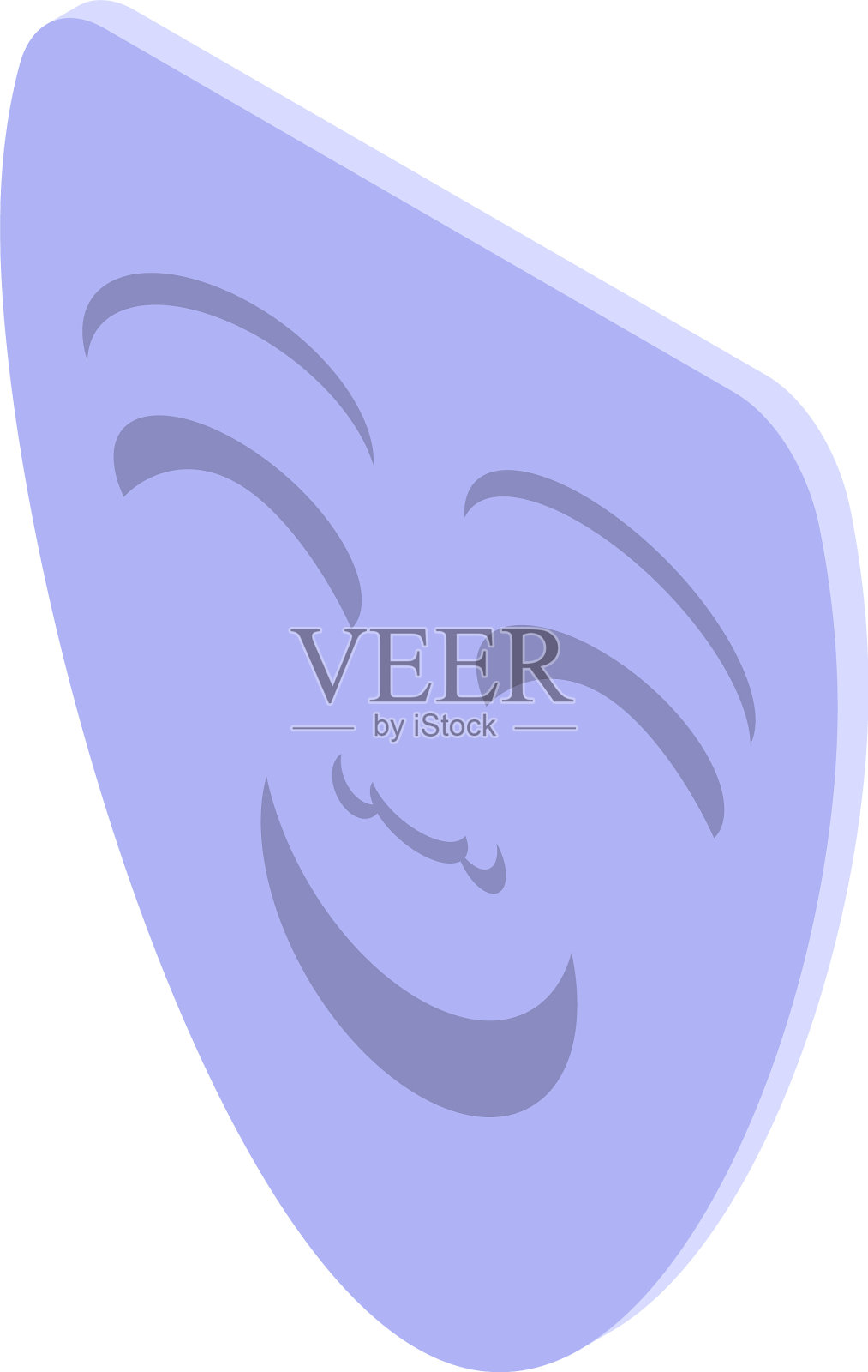 芭蕾舞面具图标等距风格插画图片素材