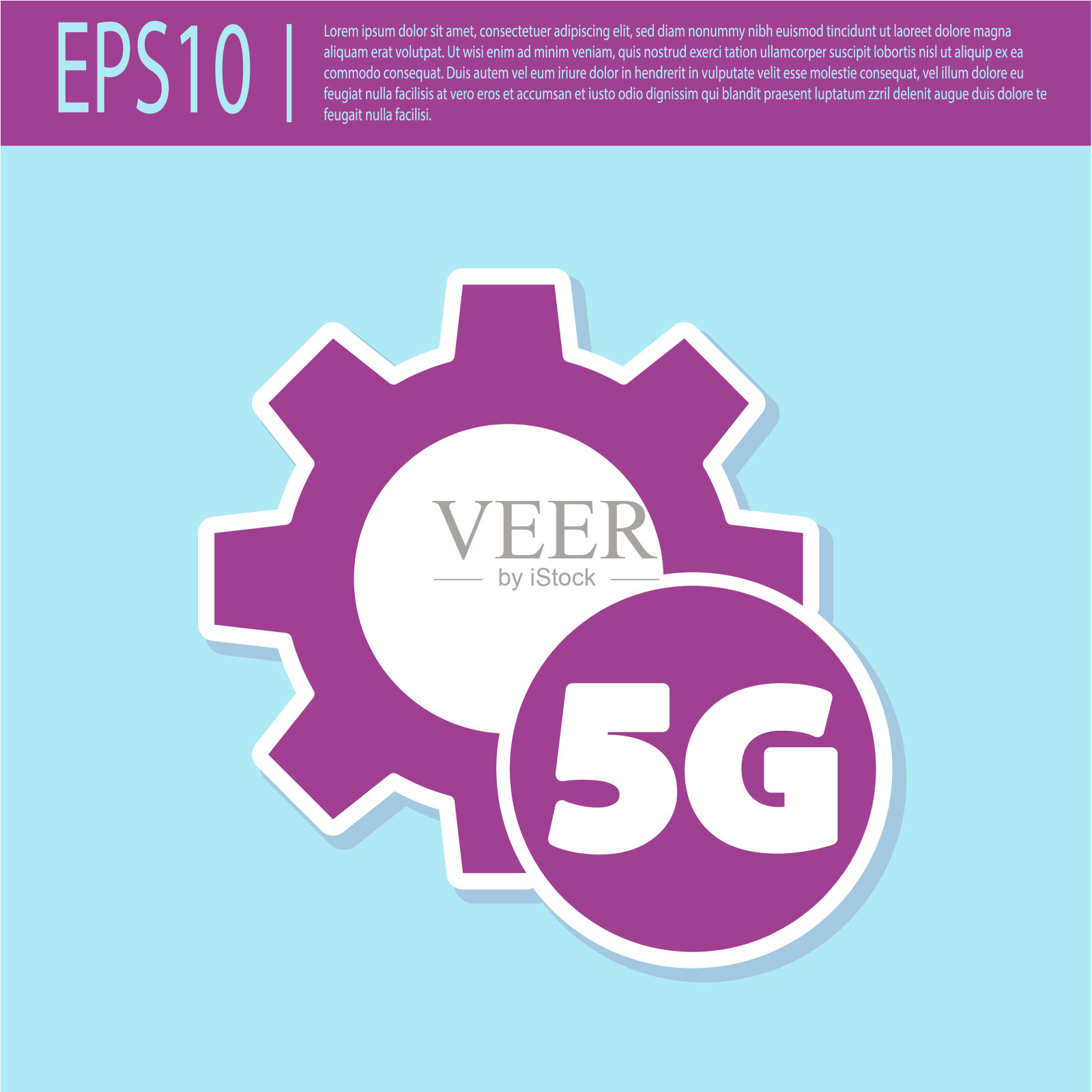 复古紫色设置5g新无线互联网wifi图标素材