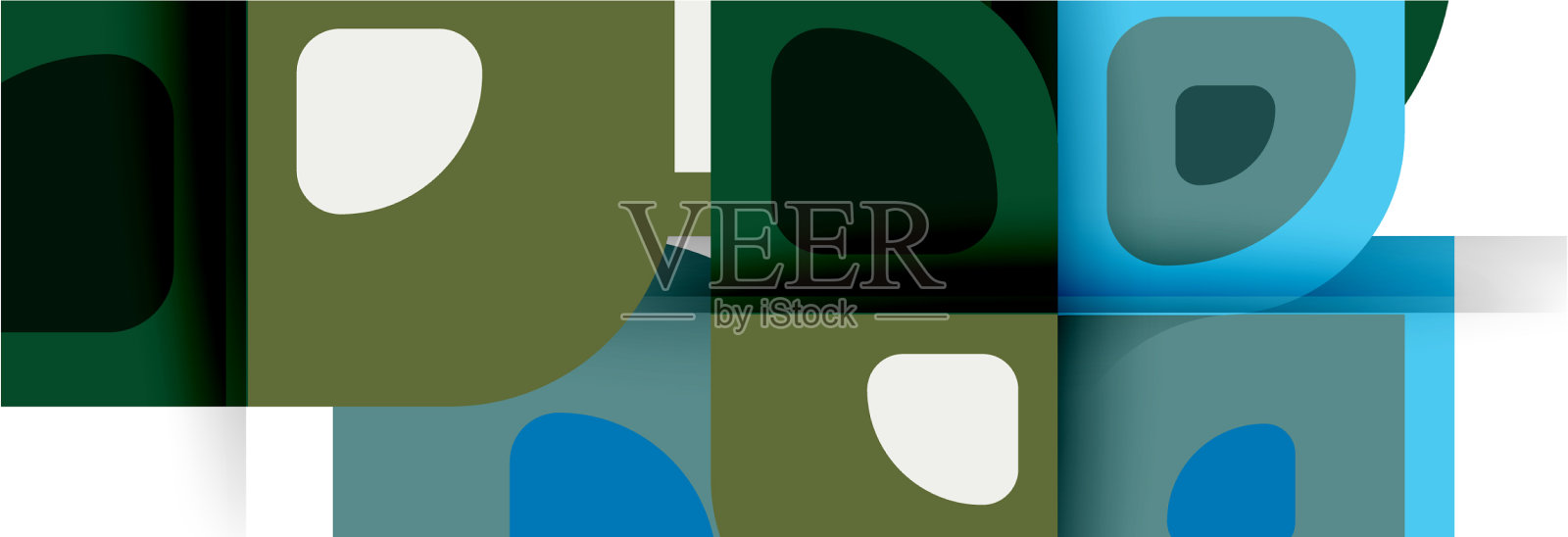 集现代几何抽象插画图片素材