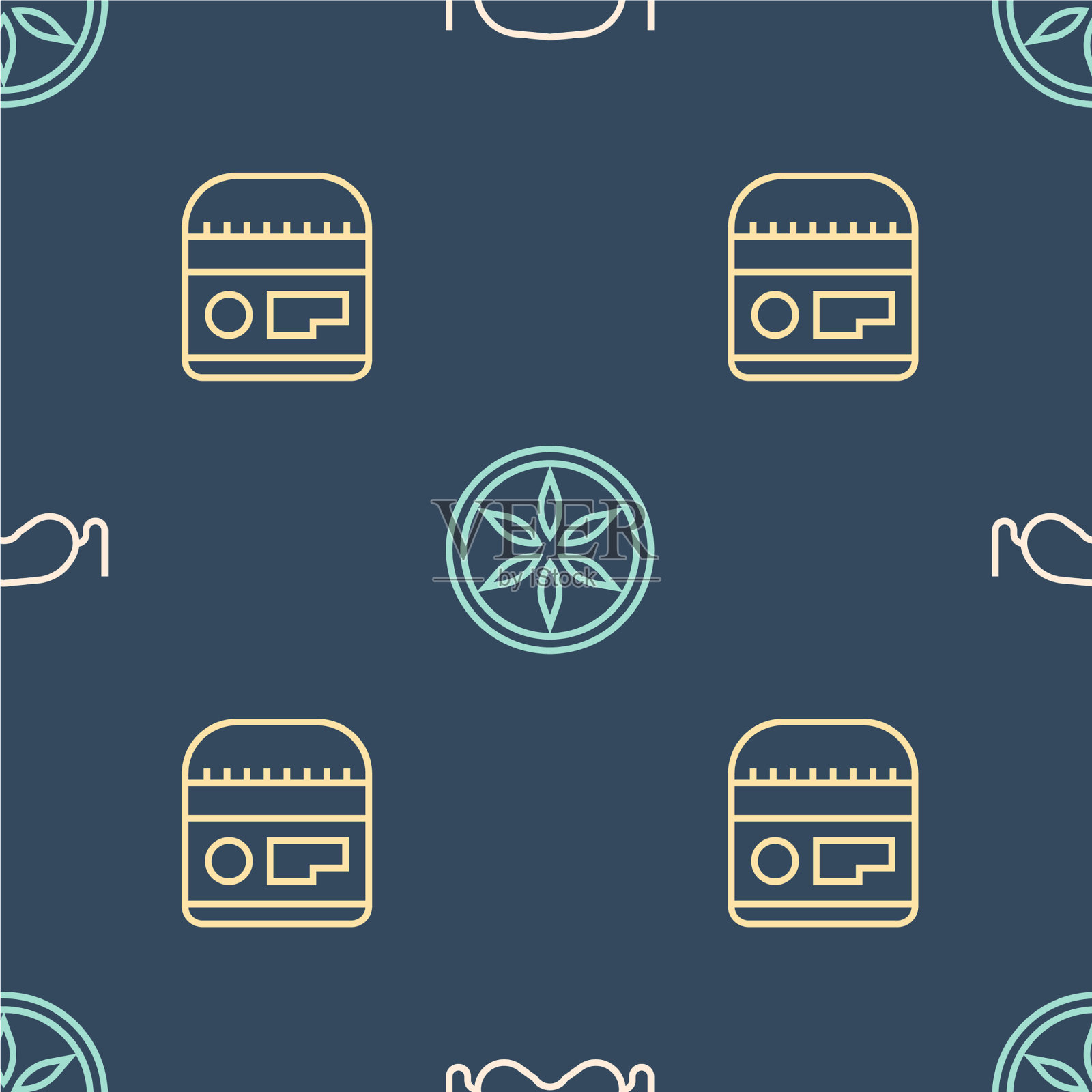 定线眼部睡眠面膜或化妆品乳液图标素材