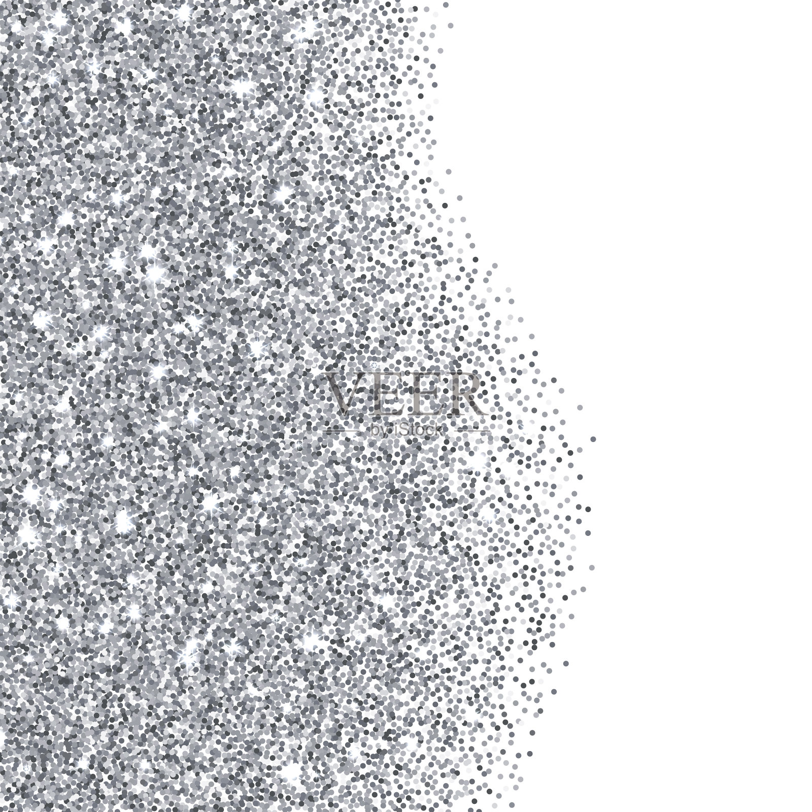 银色闪光纹理边框插画图片素材