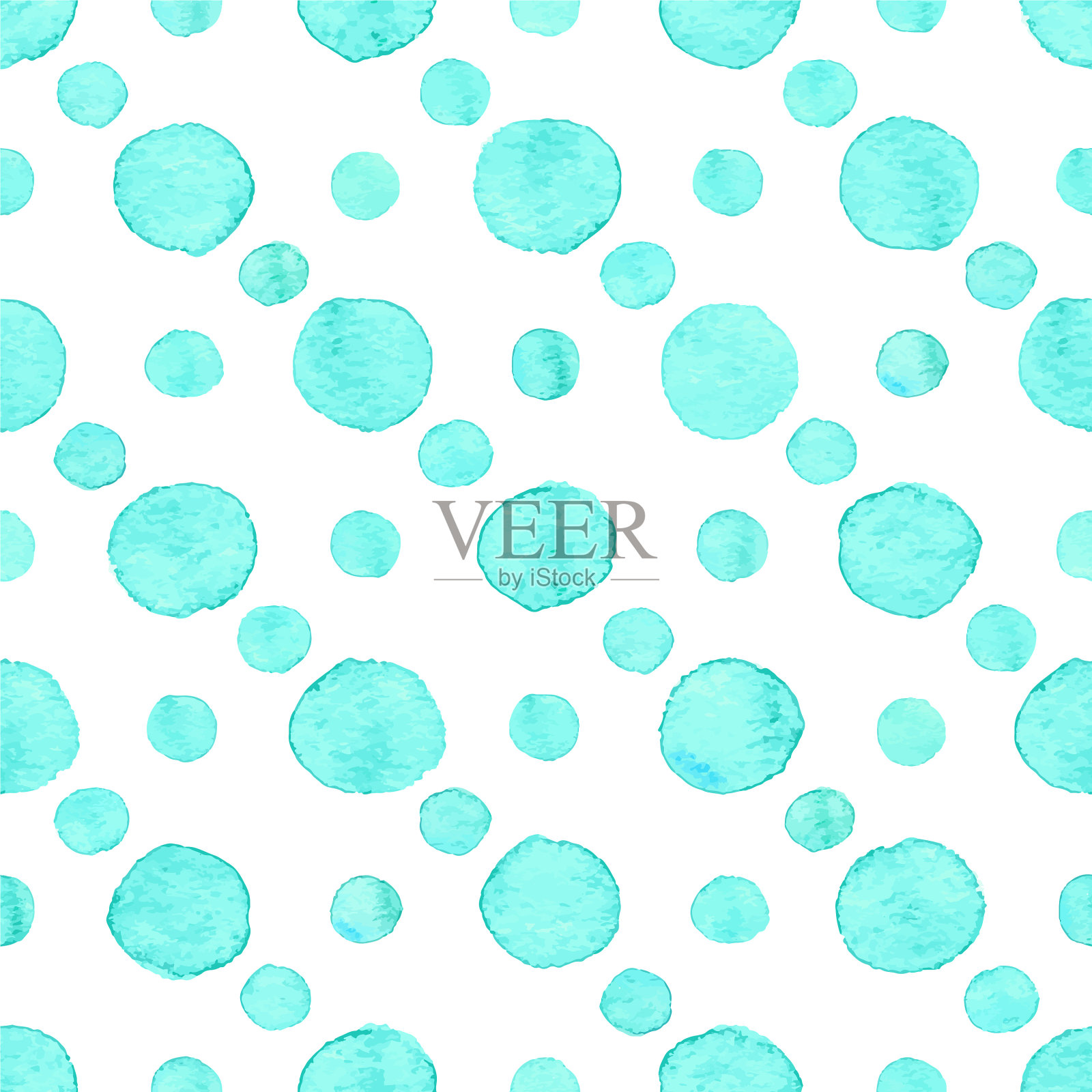 无缝水彩圆点图案插画图片素材