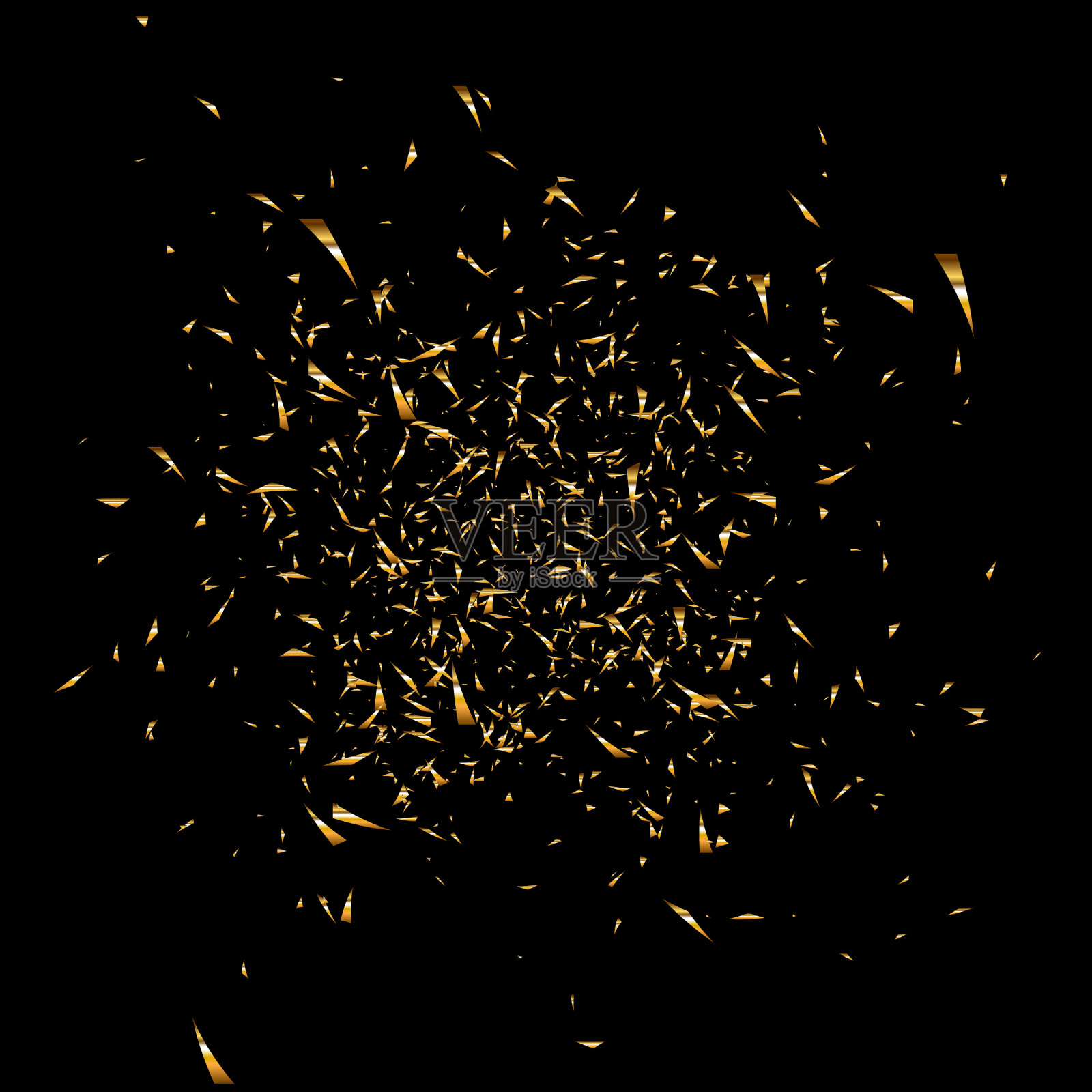 抽象的金色闪亮的五彩纸屑庆祝-新的插画图片素材