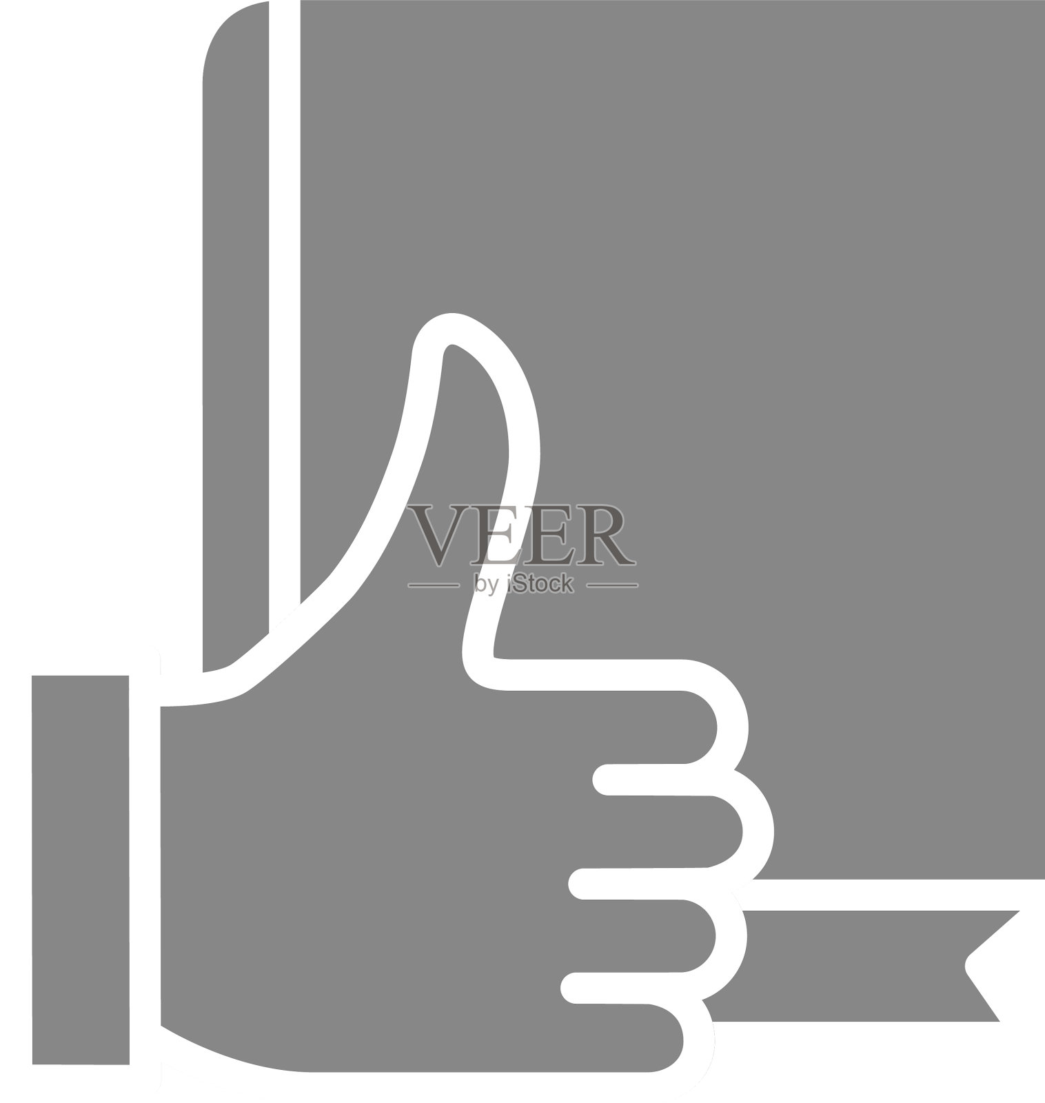 书以大拇指向上灰色图标最好的书客户图标素材