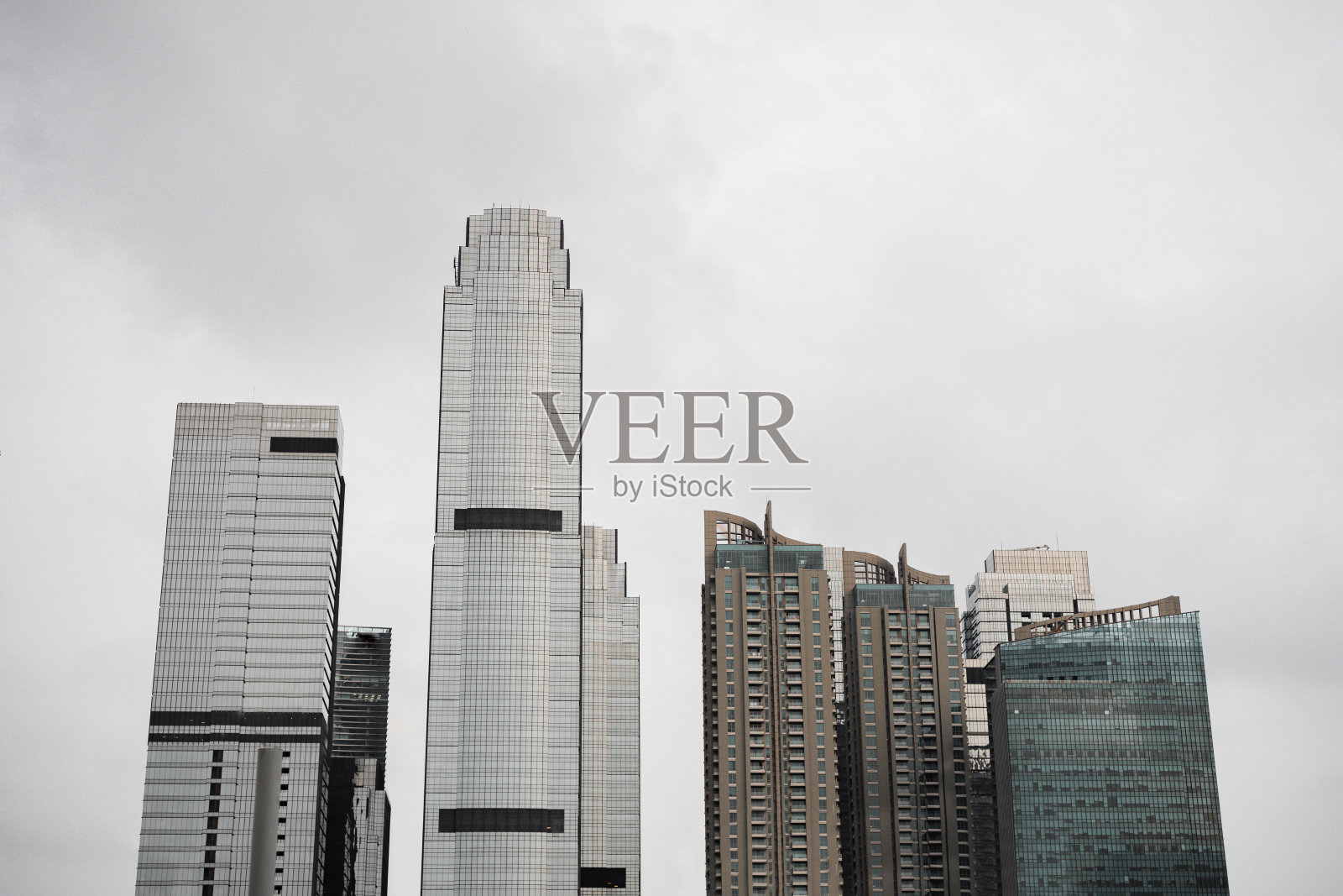 美丽的雅加达天际线在冬天照片摄影图片