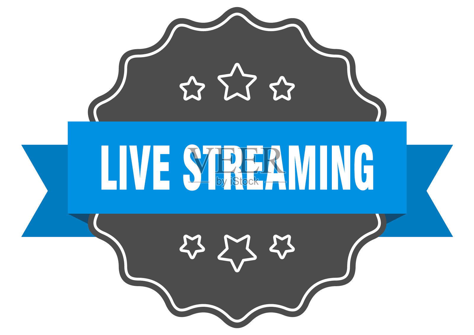 直播标签直播隔离密封插画图片素材