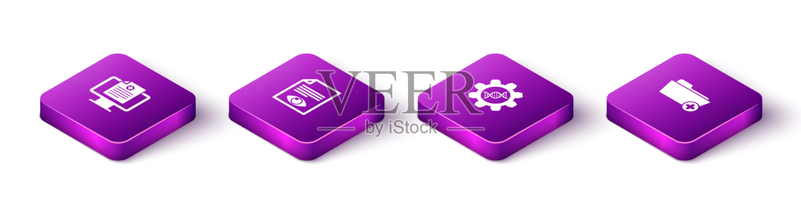 在监护纸上设置等距临床记录图标素材