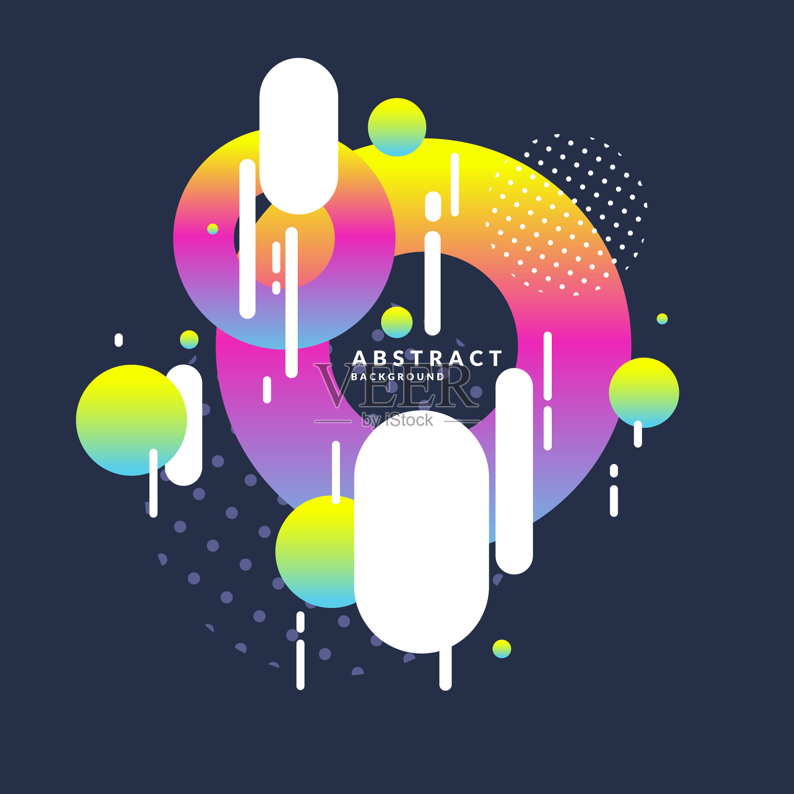 几何海报与不同的形状现代插画图片素材