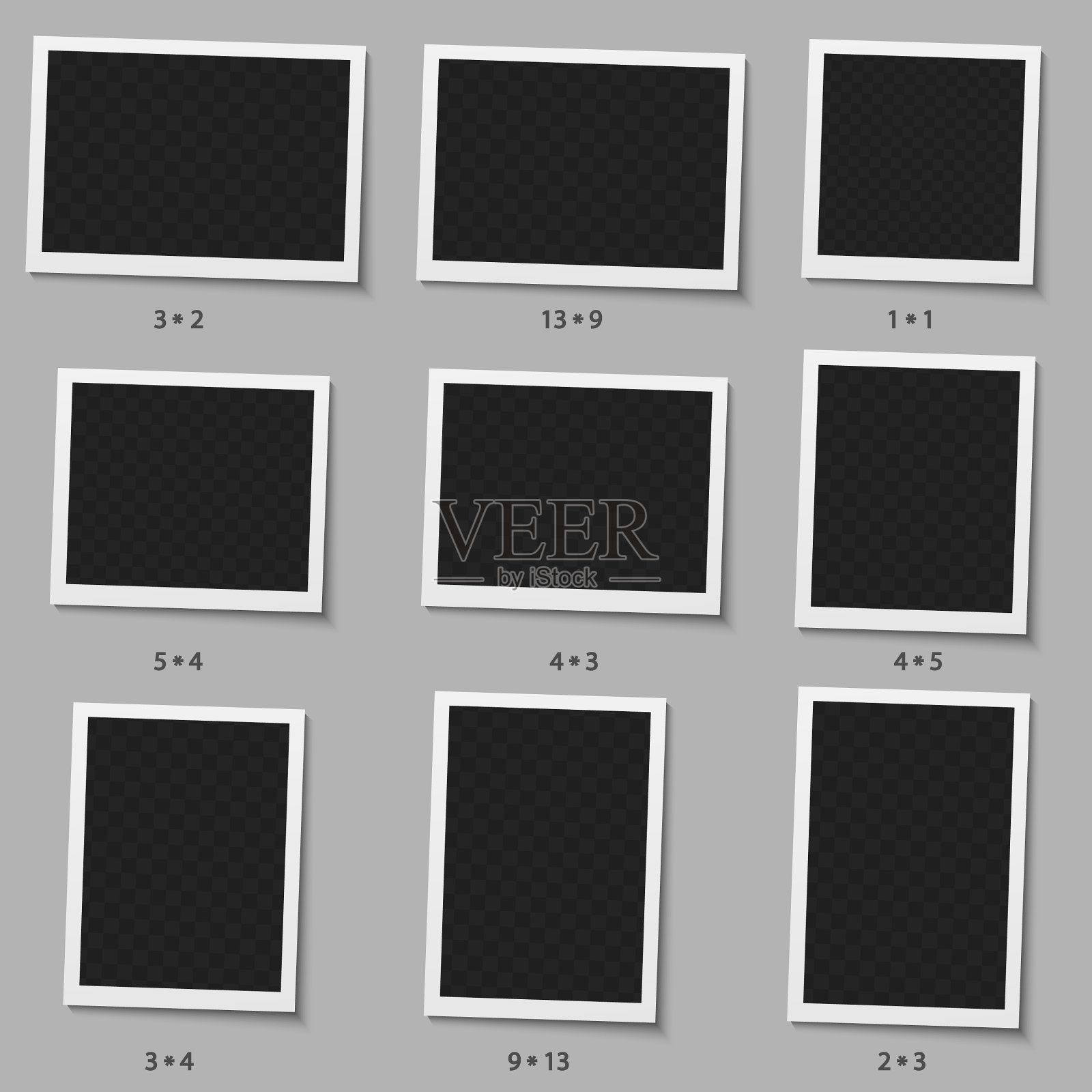 设置现实空白即时相框插画图片素材