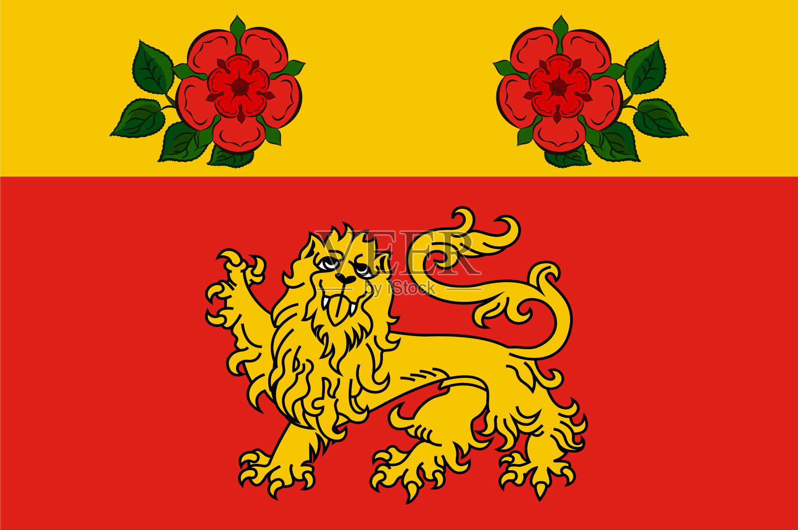 爱尔兰的旗帜之城插画图片素材