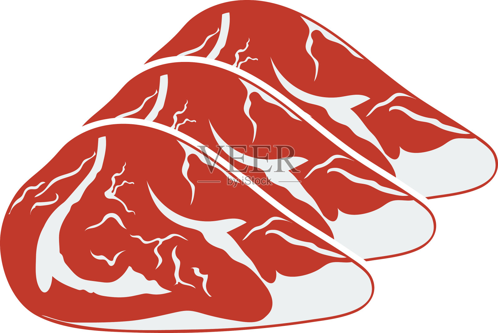 生肉牛排图标插画图片素材