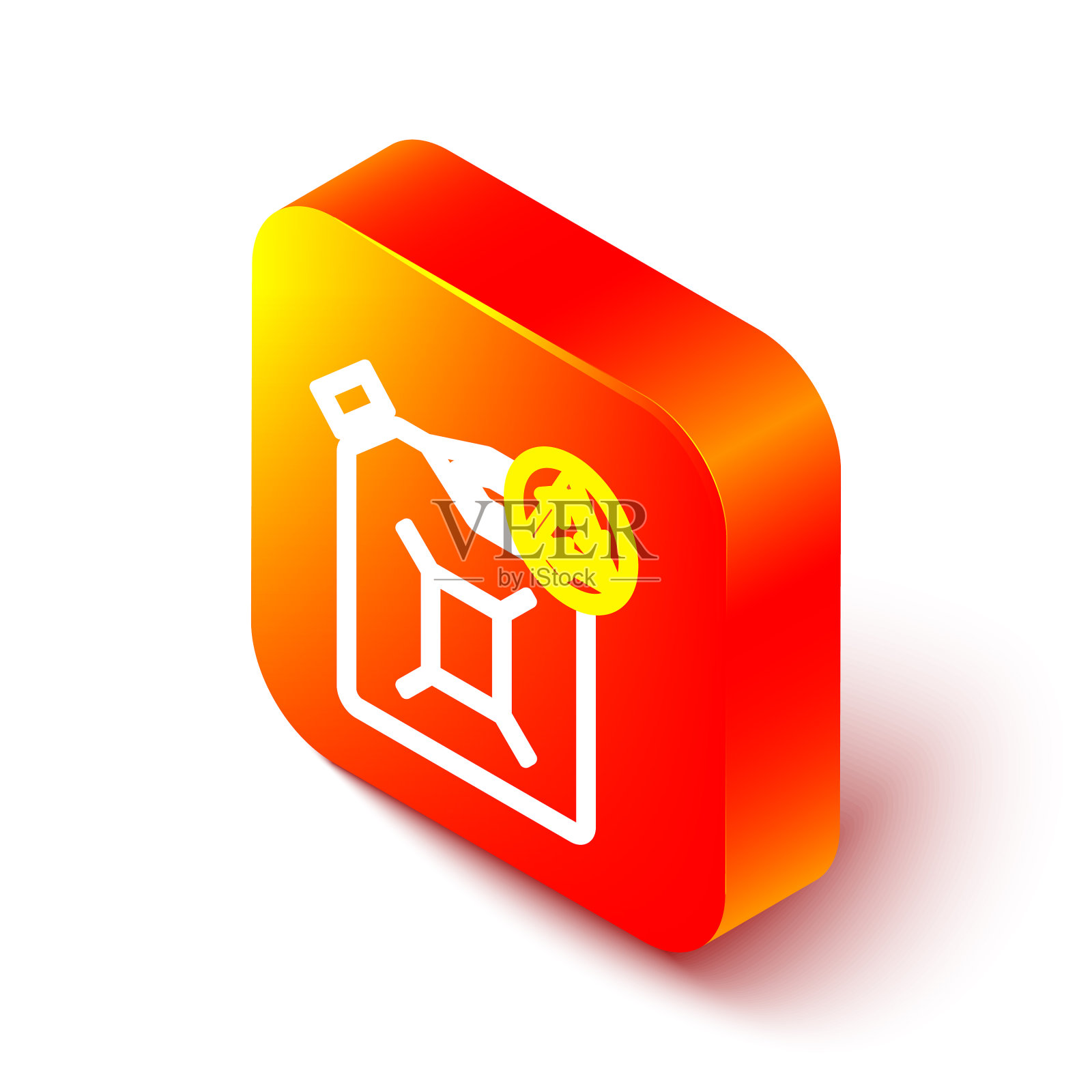 等距线生态燃料罐图标隔离图标素材