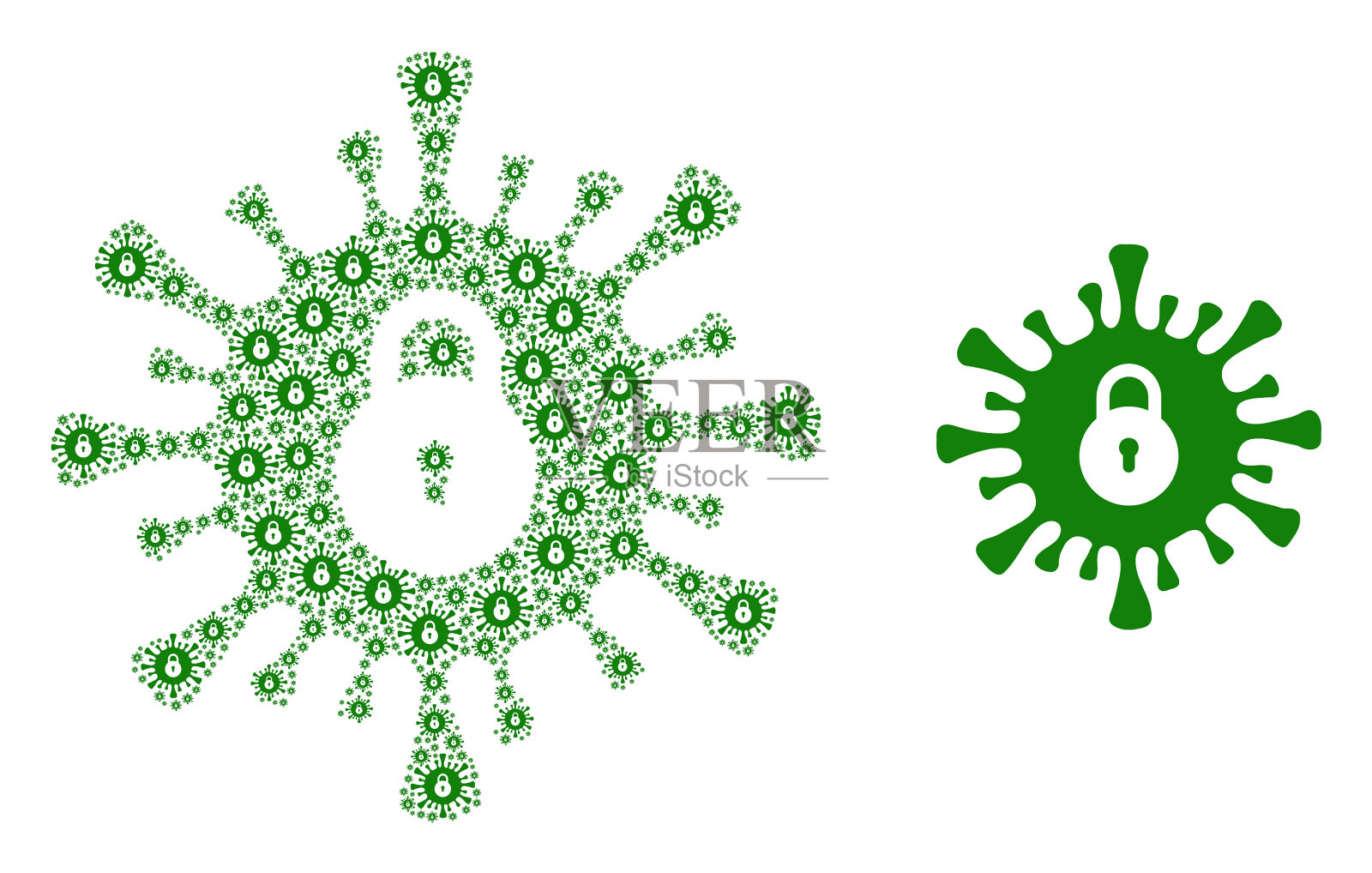 感染锁定成分感染插画图片素材