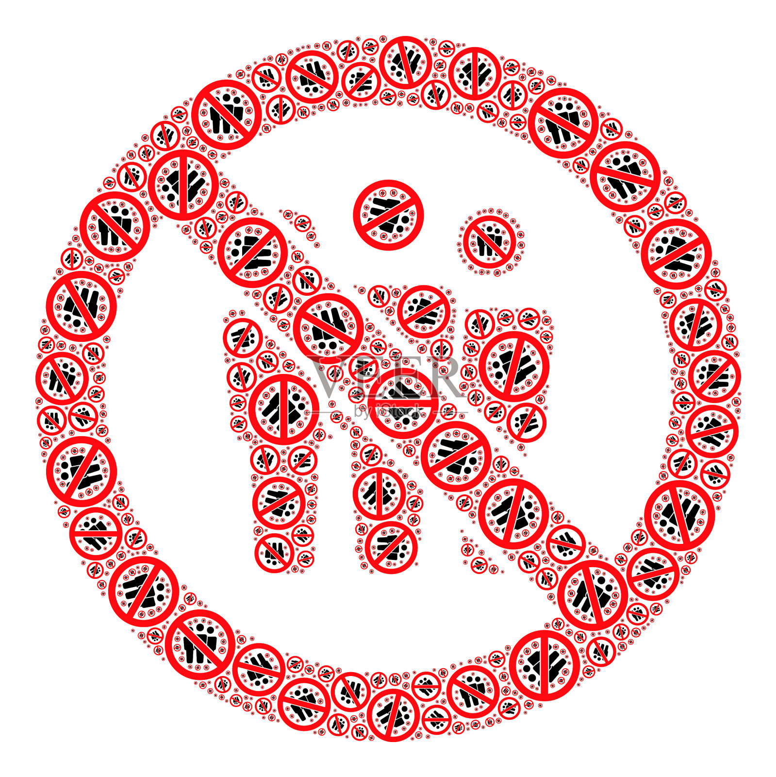 禁人递归构成插画图片素材